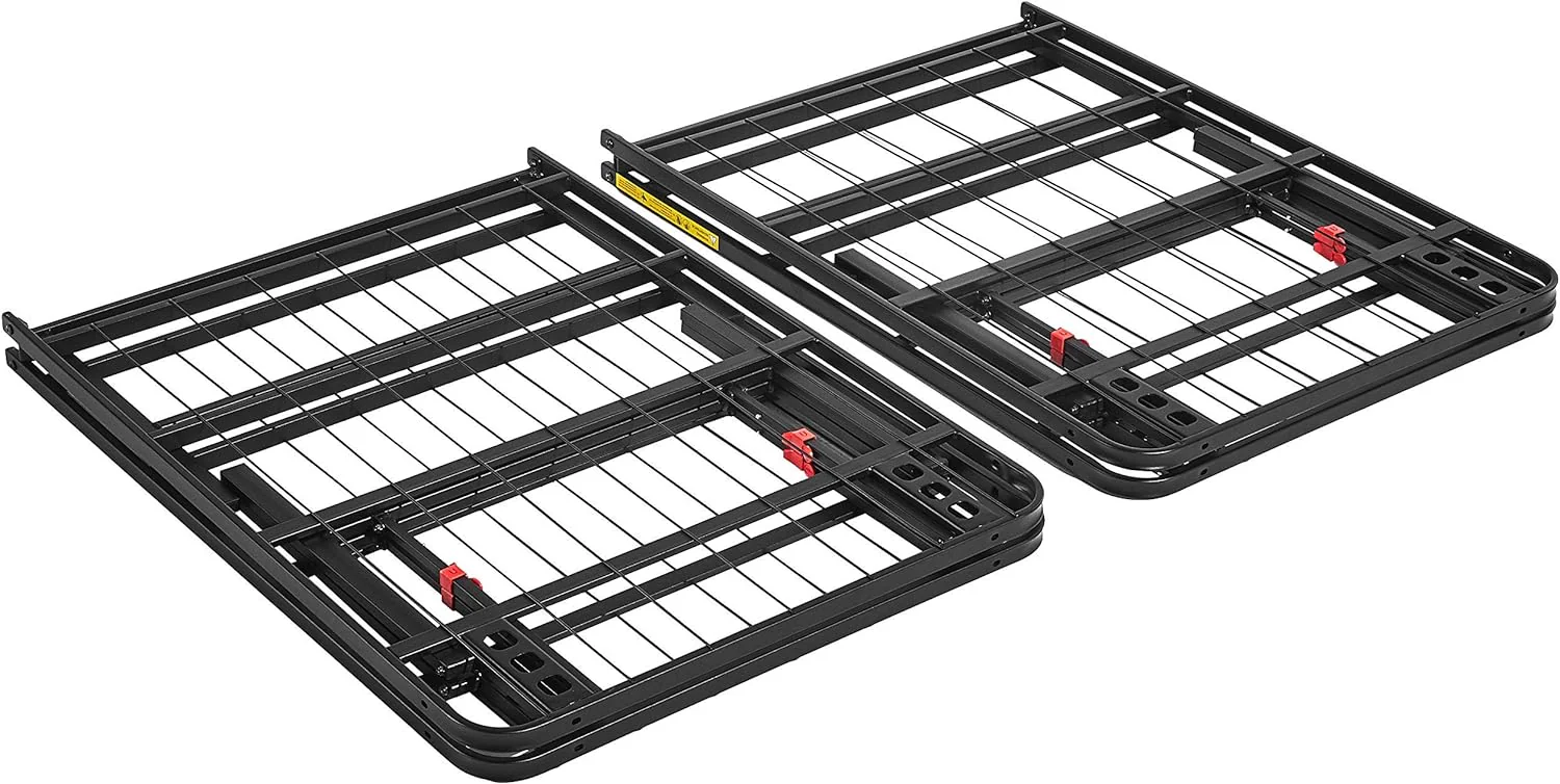 NEW - Amazon Basics QUEEN Foldable Metal Platform Bed Frame with Tool Free Setup, 18 Inches High, Sturdy Steel Frame, No Box Spring Needed, Black - Retail $155 - Image 4