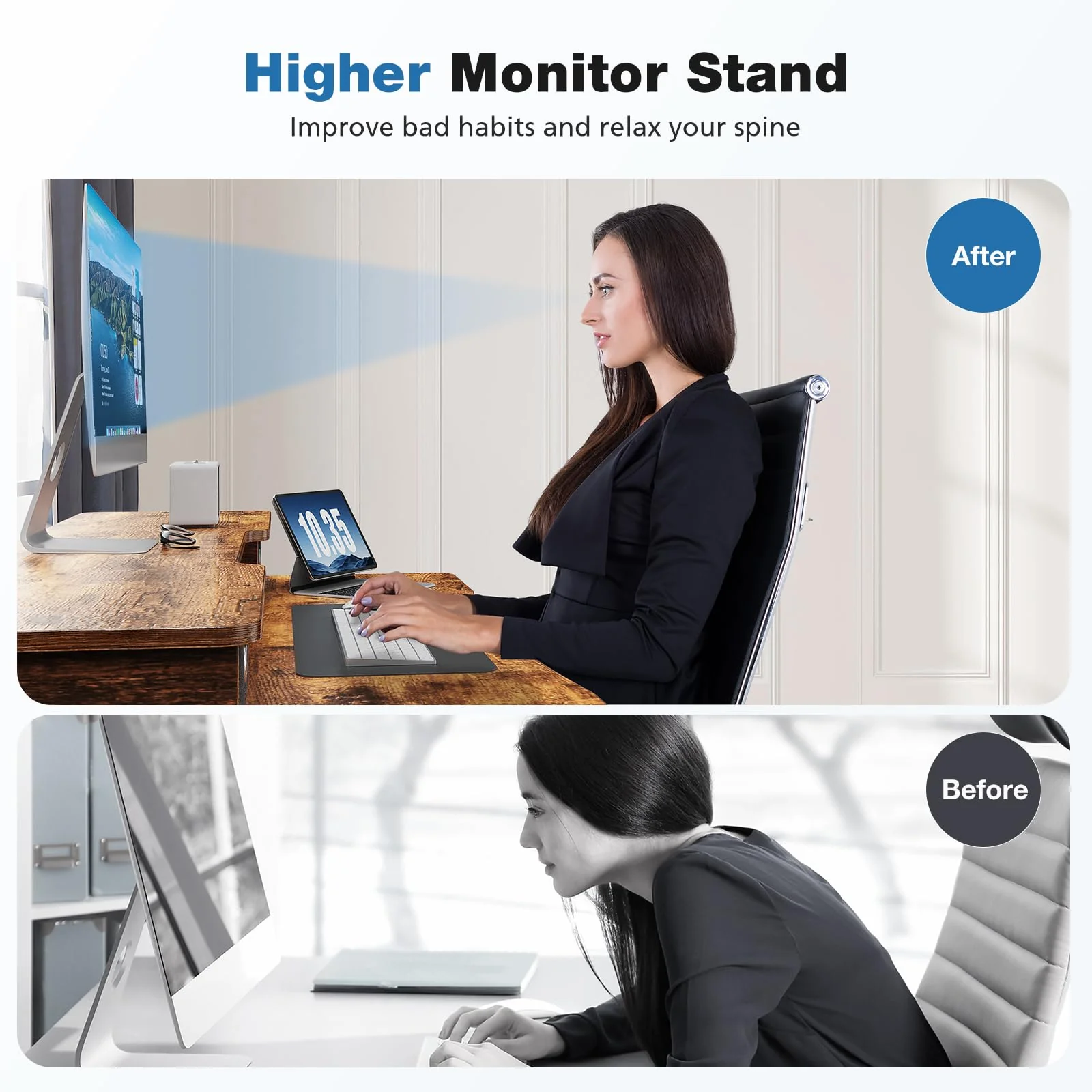 NEW - DUMOS 48 Inch Adjustable Height Computer Workstation - Image 4