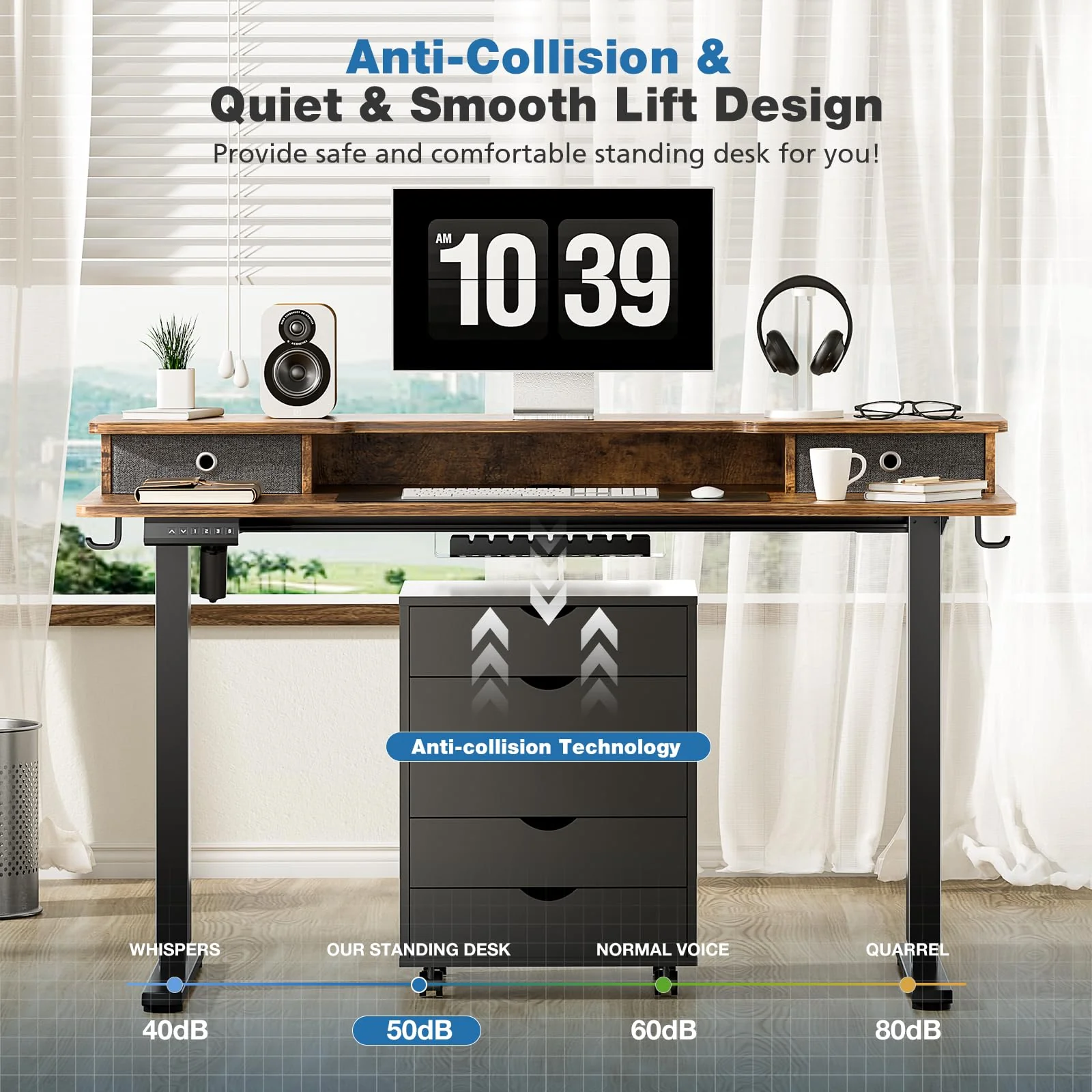 NEW - DUMOS 48 Inch Adjustable Height Computer Workstation - Image 7