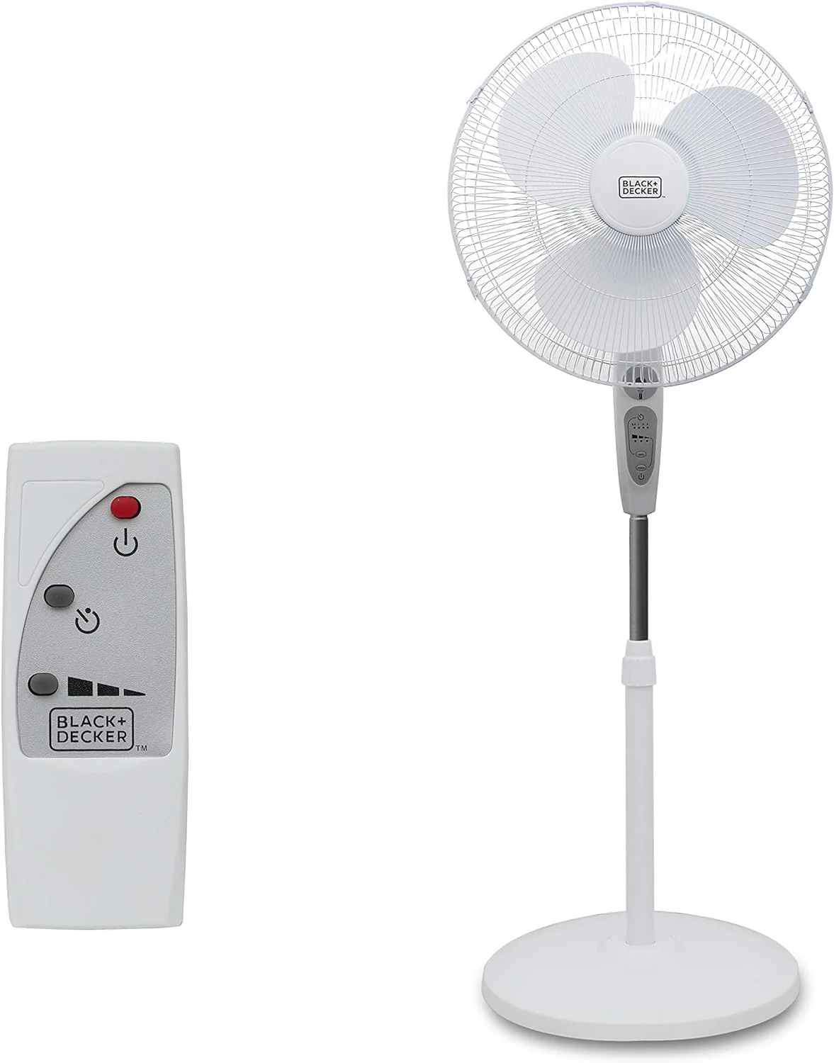 NEW - BLACK+DECKER 18-Inch, Stand Fan with Remote, White - Retail $44 - Image 3