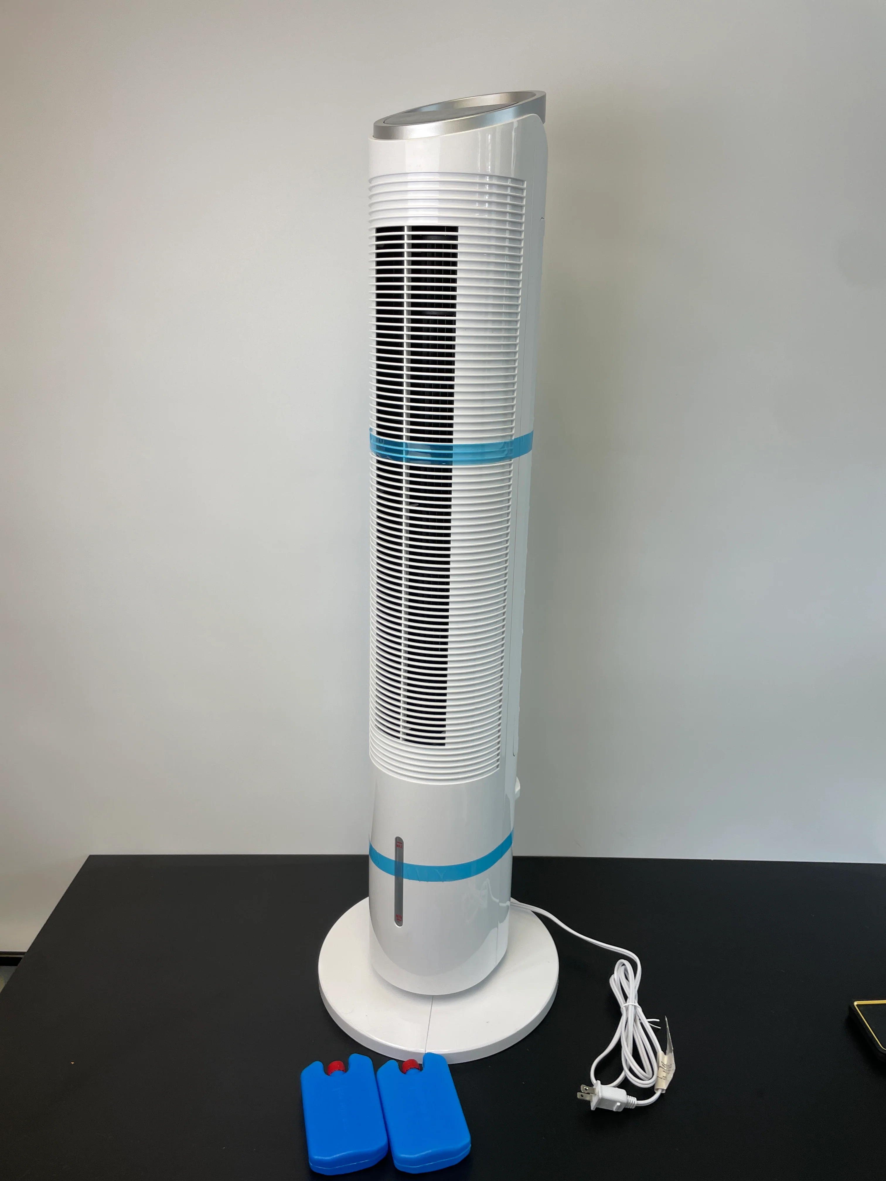 NEW - Evaporative Cooler - 40" Portable Air Conditioner with 70° Oscillating & Humidifying, 3 Speeds & 3 Modes, 8H Timer, Cooling Tower Fan with Remote,2 Ice Boxes, Quiet Swamp Cooler for Rooms,office - Retail $169 - Image 4