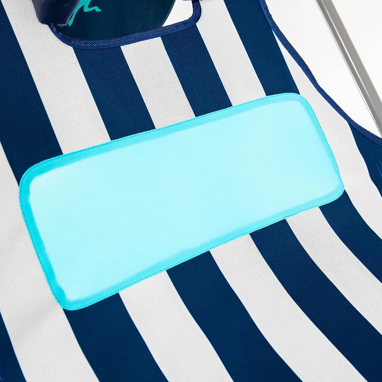 NEW - Ostrich LCL-1006S LCL Ladies Comfort Lounger For Sunbathing With Arm Rest, Foldable, Blue and White Striped, 72 in. L x 24 in. W x 12 in. H - Retail $74 - Image 3
