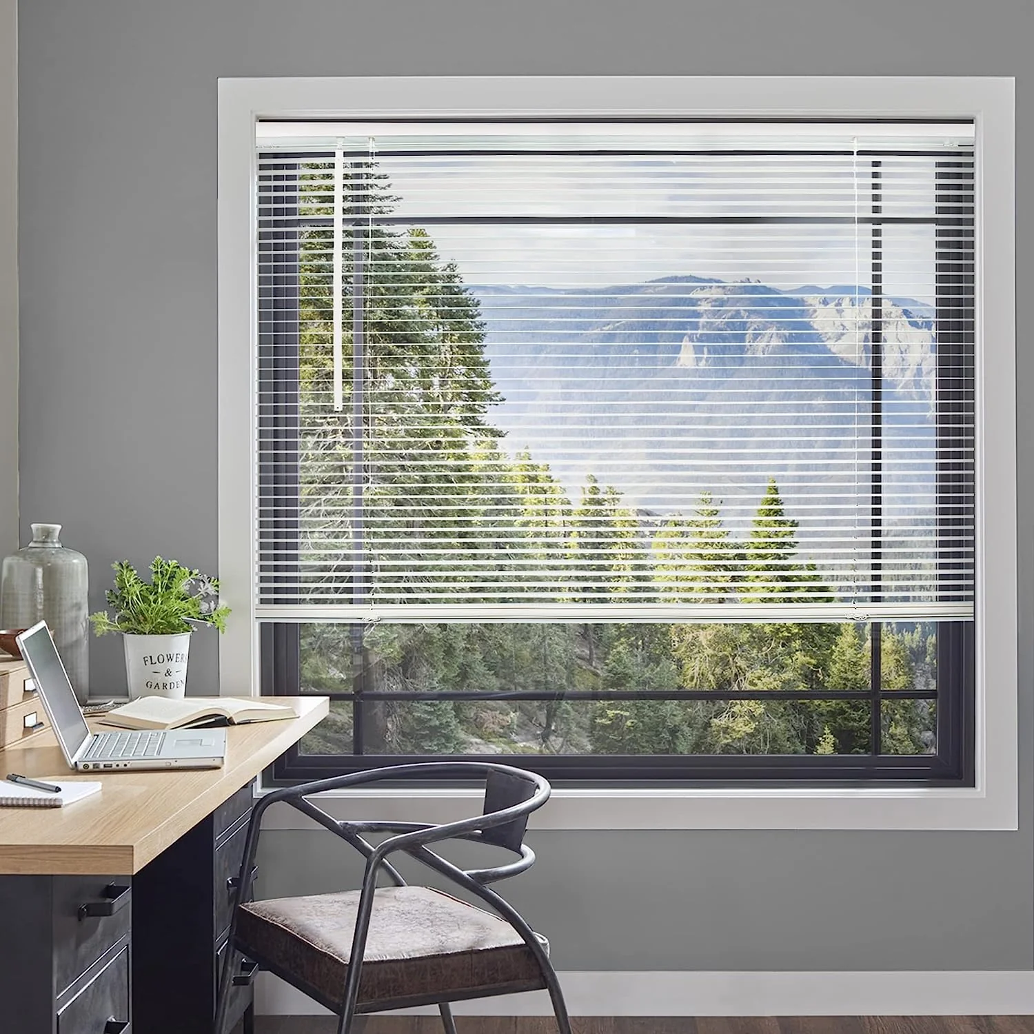 NEW - CHICOLOGY 71"W X 36"H Blinds for Windows , Mini Blinds , Window Blinds , Door Blinds , Blinds & Shades , Camper Blinds , Mini Blinds for Windows , Horizontal Window Blinds , Gloss White - Retail $51 - Image 2