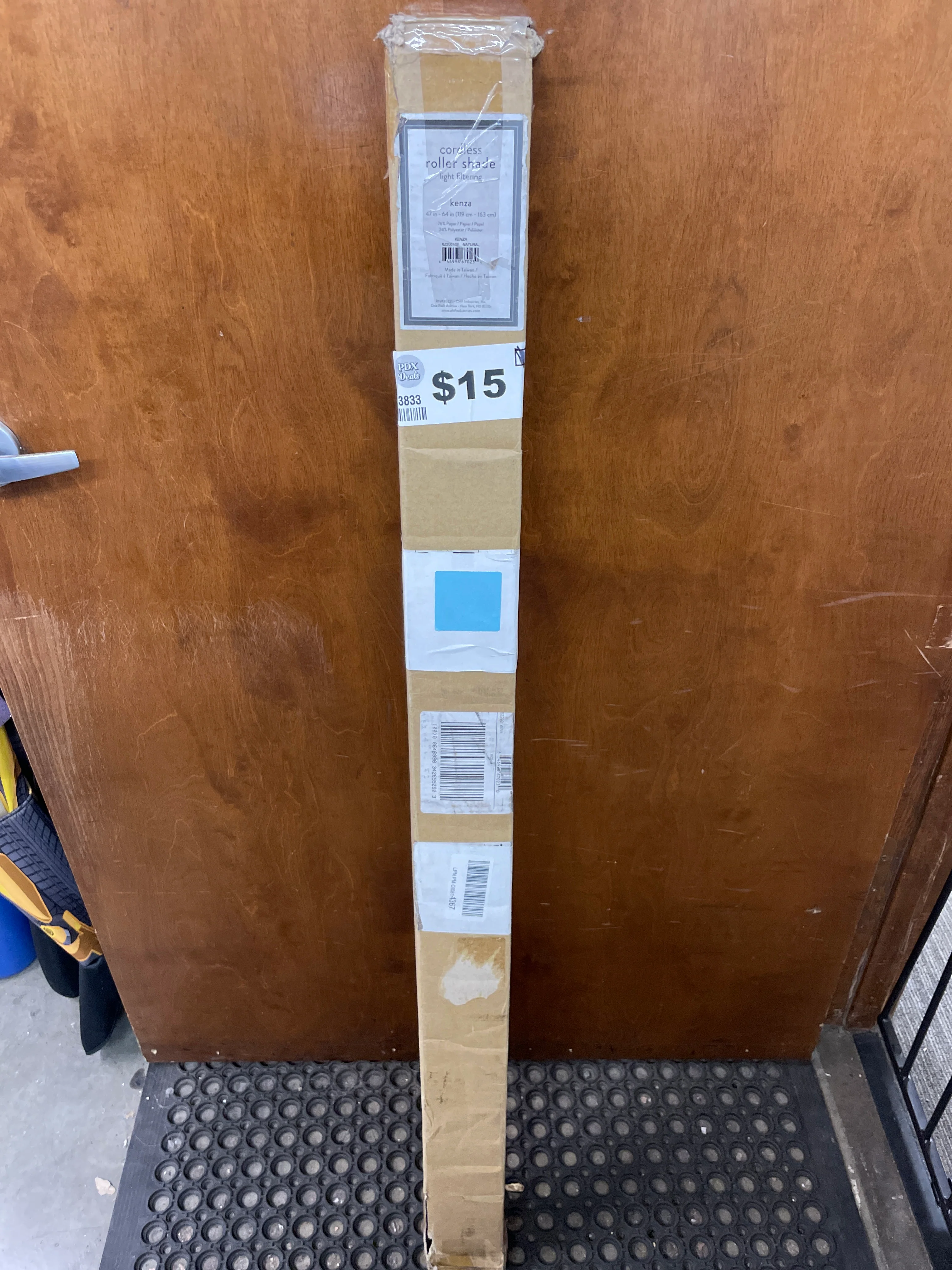 Curtainworks Kenza Window Shade, 47in W x 64in L, Natural - Retail $39 - Image 2