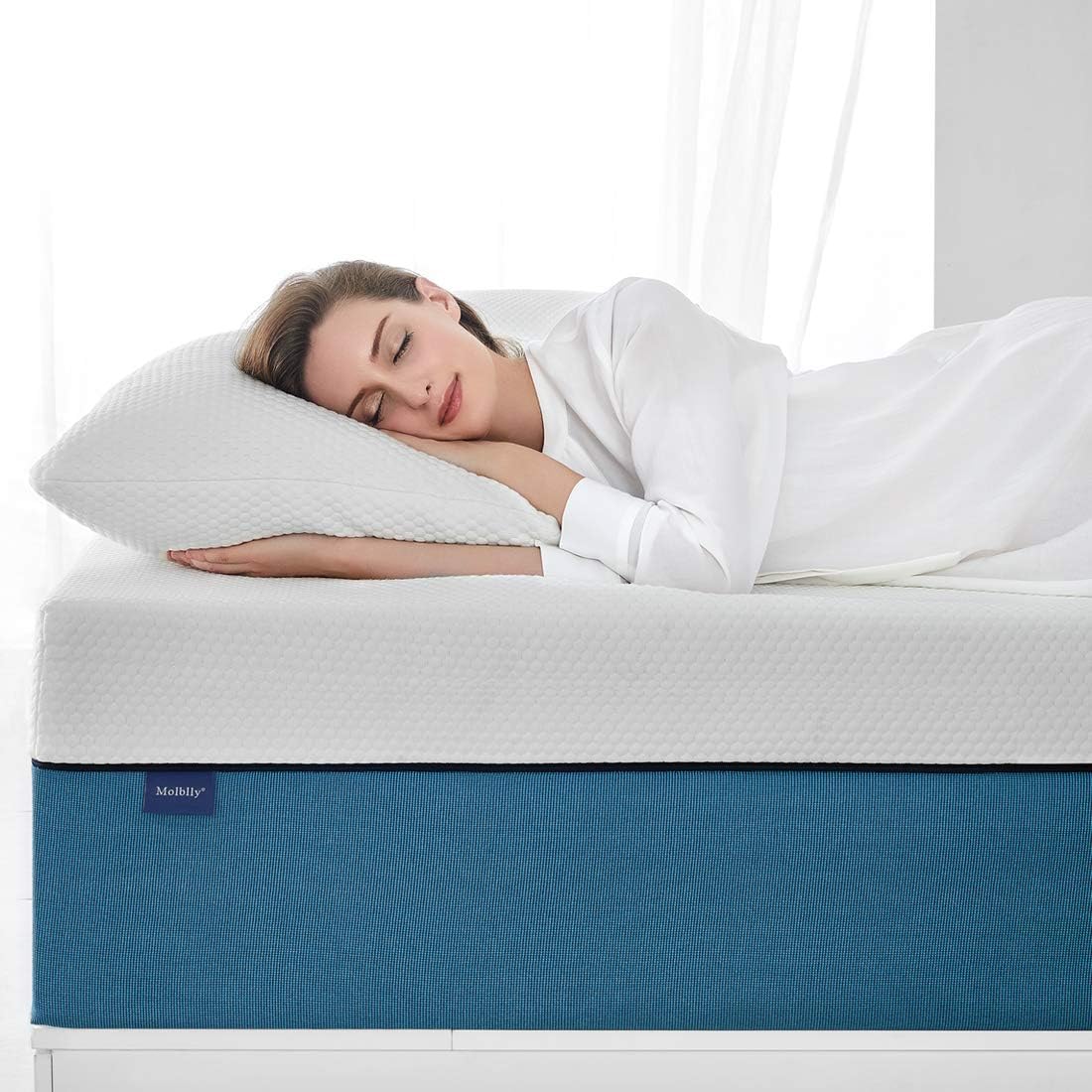 NEW - Molblly Queen Size Mattress, 12 inch Cooling-Gel Memory Foam Mattress in a Box, Fiberglass Free,Breathable Bed Mattress for Cooler Sleep Supportive & Pressure Relief, 60" X 80" X 12" - Retail $289