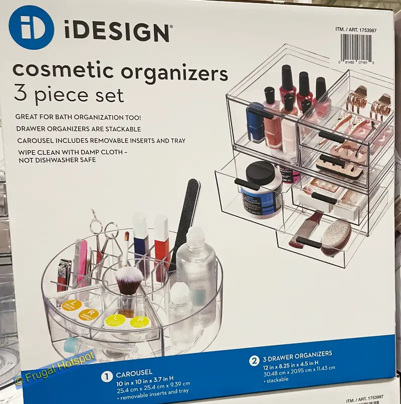 NEW - Costco - iDesign Cosmetic Organizer 3-Piece Set - Retail $29
