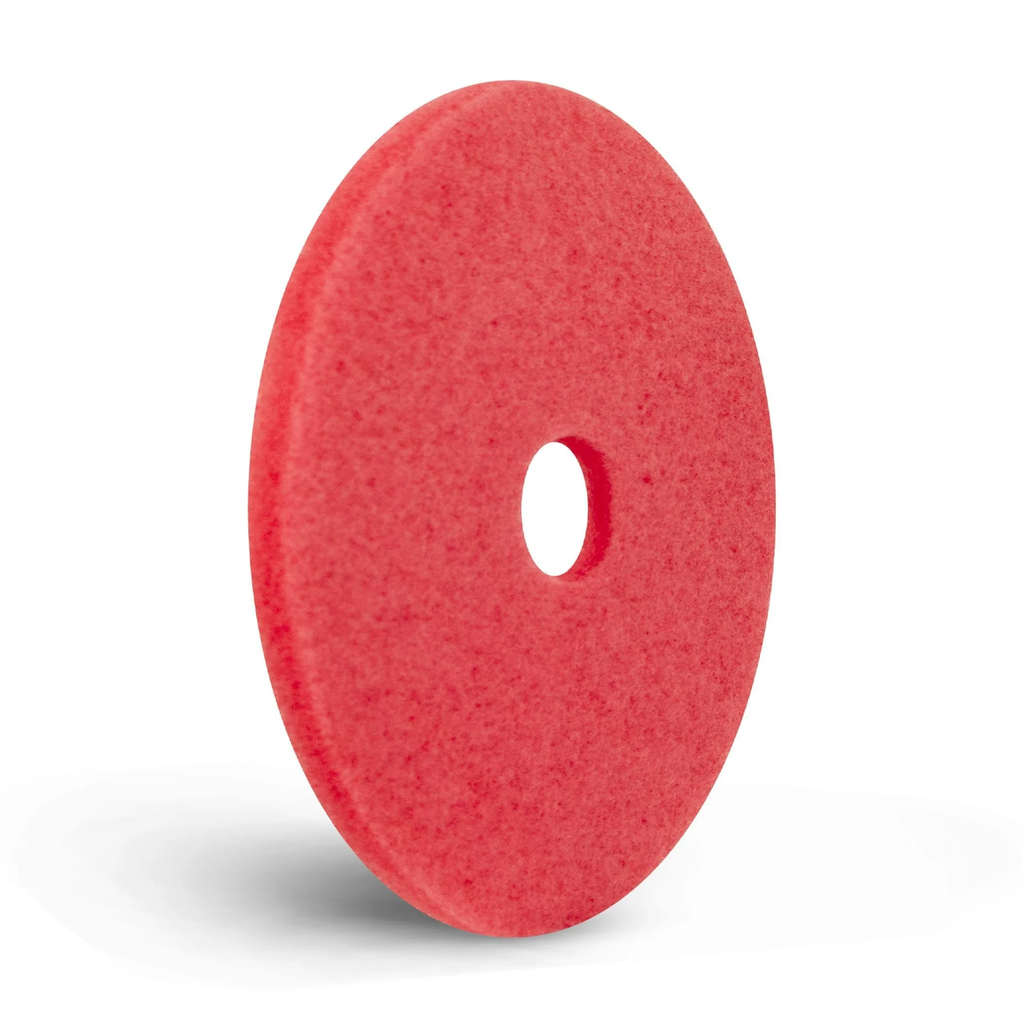 Americo Red Buffer Floor Pad, for Light Cleaning and Buffing, 18" Diameter, 3.25" Center Hole, 5 Pads/Case, Made of 100% Recycled Content, USA Made - Image 6