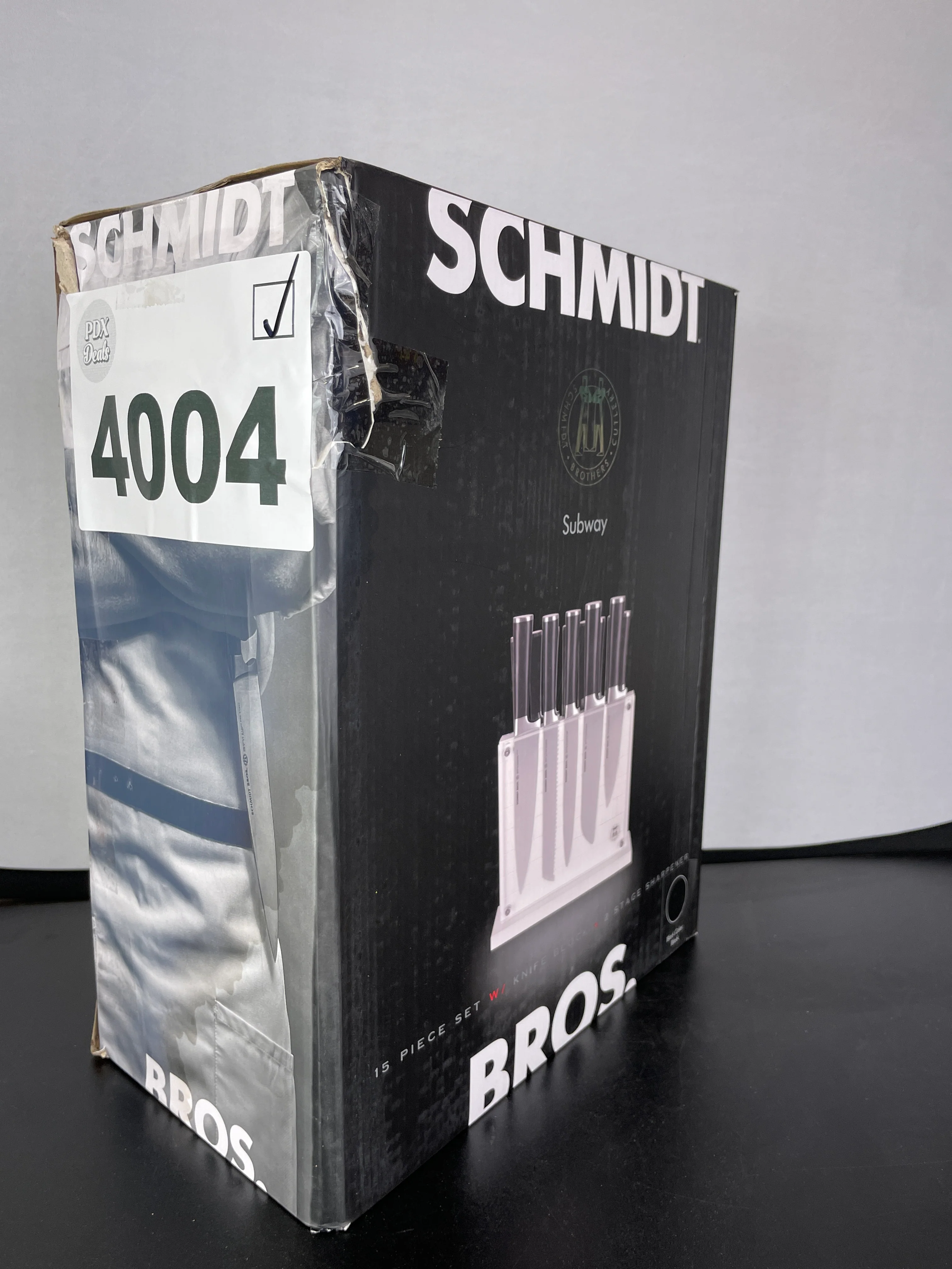NEW - Schmidt Brothers Black Subway 15-piece Knife Block Set - Retail $249 - Image 5