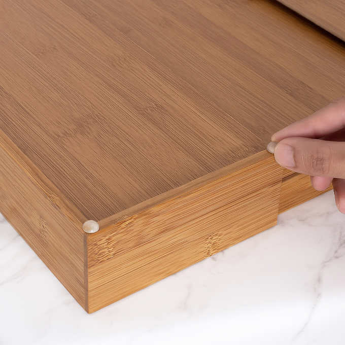 NEW - Seville Classics 4-piece Bamboo Expandable Drawer Organizer - Retail $39 - Image 5