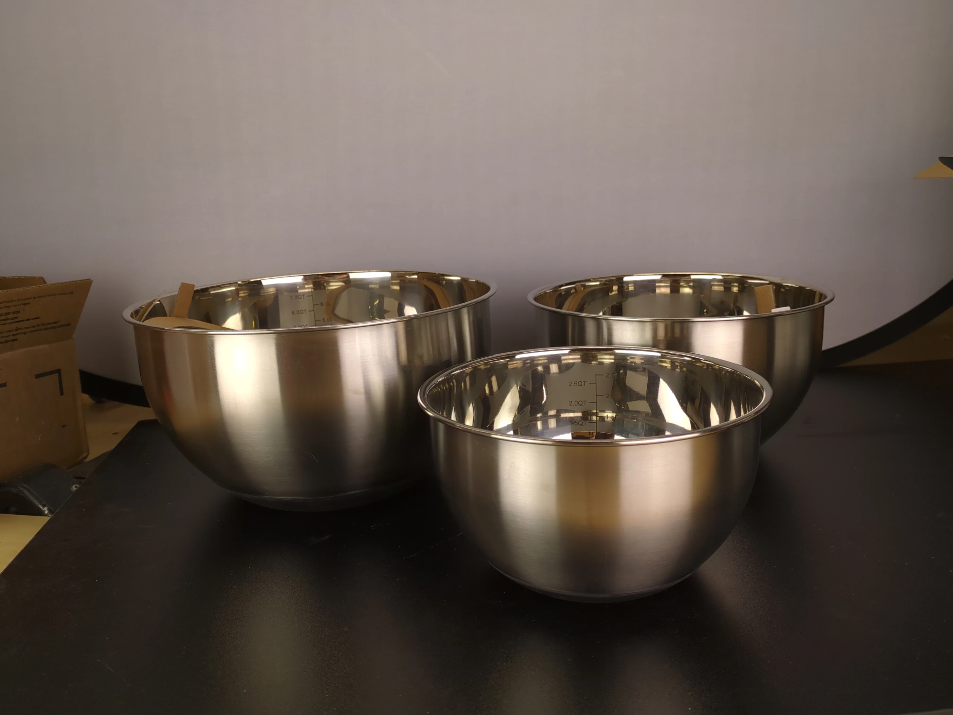MIU Stainless Steel Mixing Bowls, Set of 3 - Retail $20 - Image 4