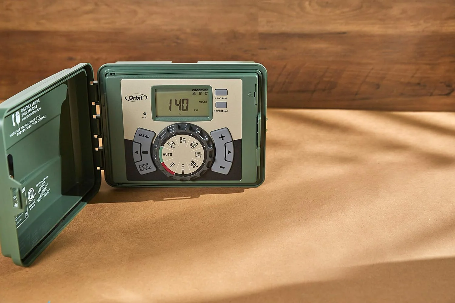 NEW - Orbit 57896 6-Station Outdoor Swing Panel Sprinkler System Timer, Green - Retail $49 - Image 5