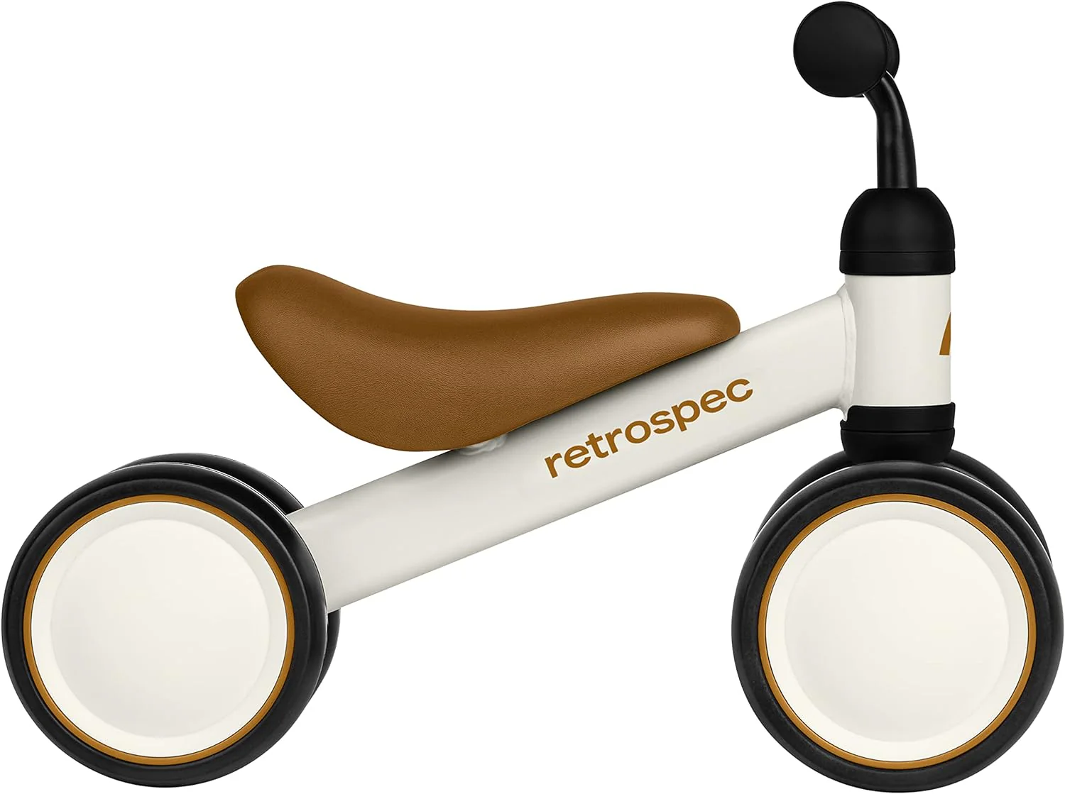 NEW - Retrospec Cricket Baby Walker Balance Bike with 4 Wheels for Ages 12-24 Months - Toddler Bicycle Toy for 1 Year Oldâ€™s - Ride On Toys for Boys and Girls - One Size,Eggshell - Retail $49 - Image 4