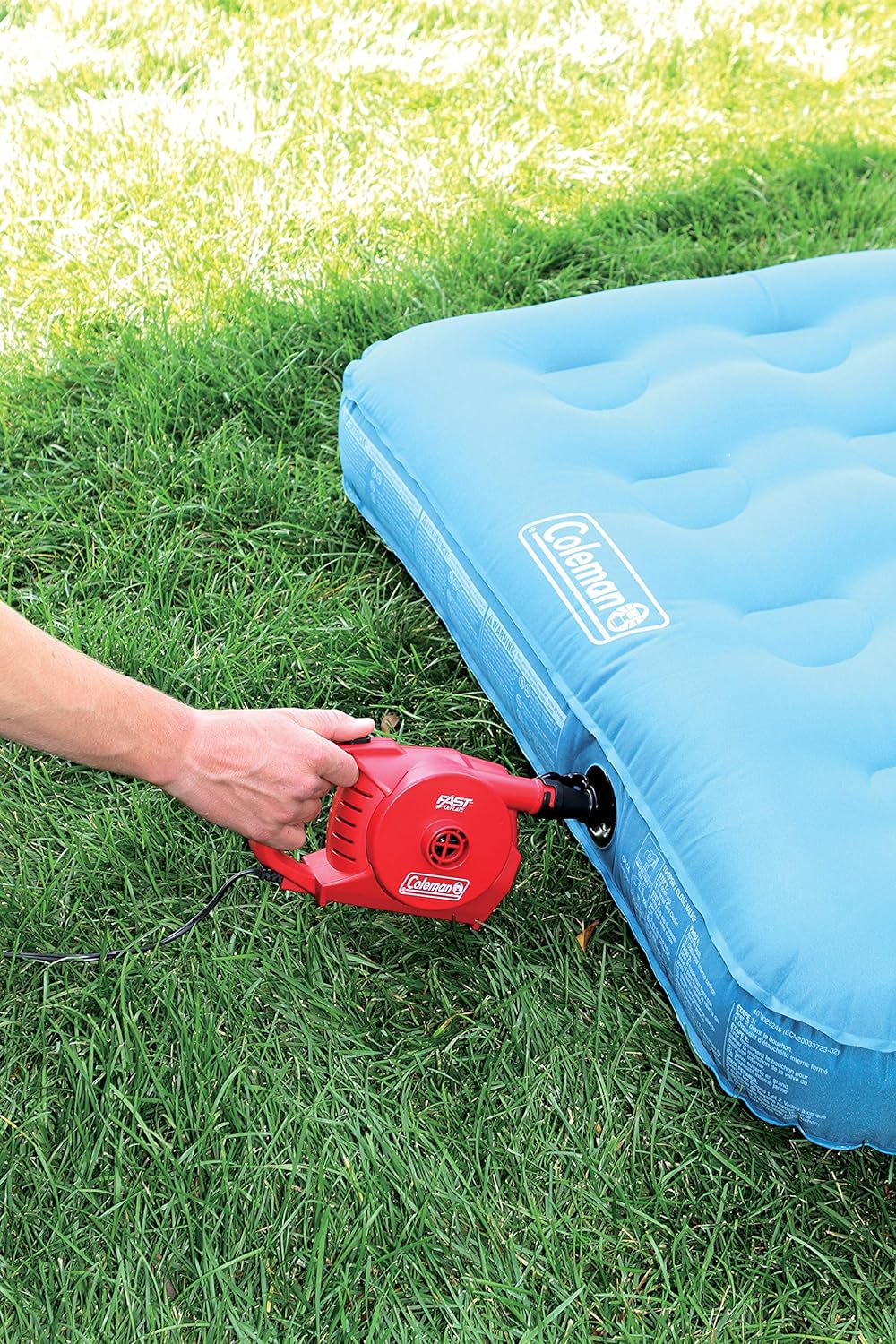 NEW - Coleman QuickPump Air Pump for Air Beds & Inflatables, Portable Air Pump with Fast Inflation or Deflation, Battery-Powered/Rechargeable/12-Volt - Retail $46 - Image 2