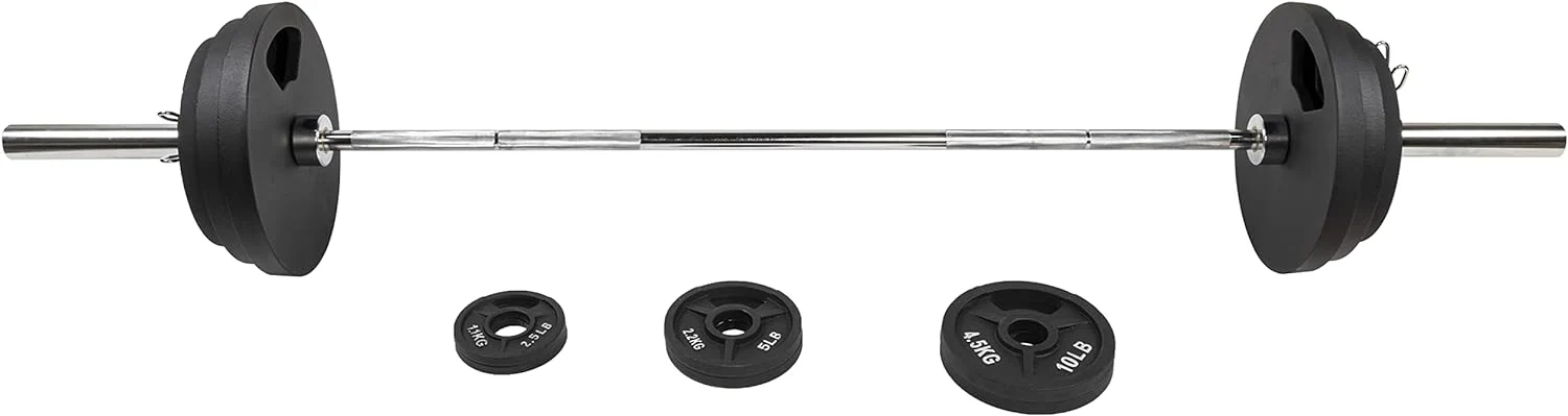NEW - BalanceFrom Cast Iron Olympic Weight Including 7FT Olympic Barbell, 300-Pound Set, Multiple Packages - Retail $610 - Image 2