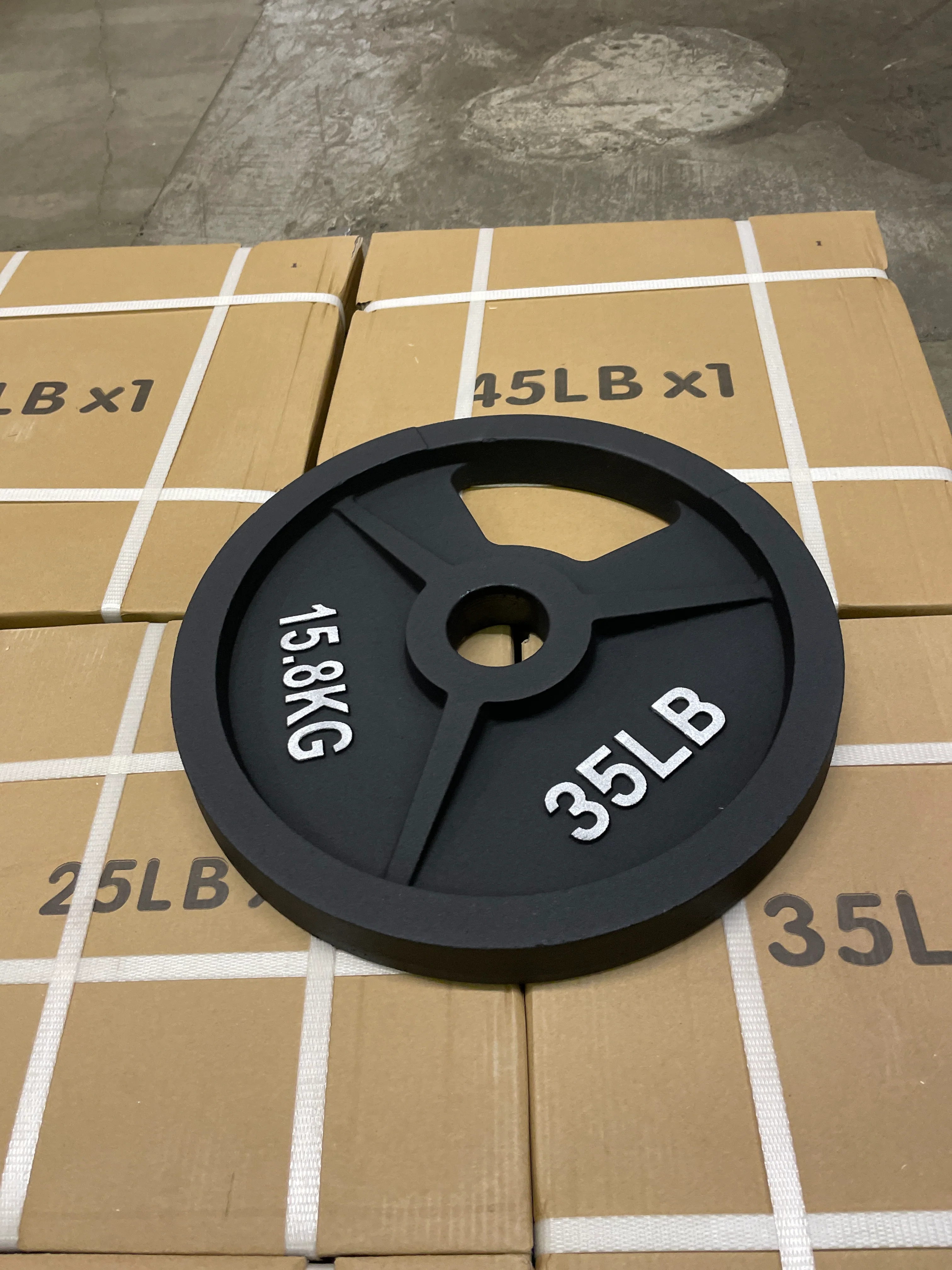 NEW - BalanceFrom Cast Iron Olympic Weight Including 7FT Olympic Barbell, 300-Pound Set, Multiple Packages - Retail $610 - Image 4