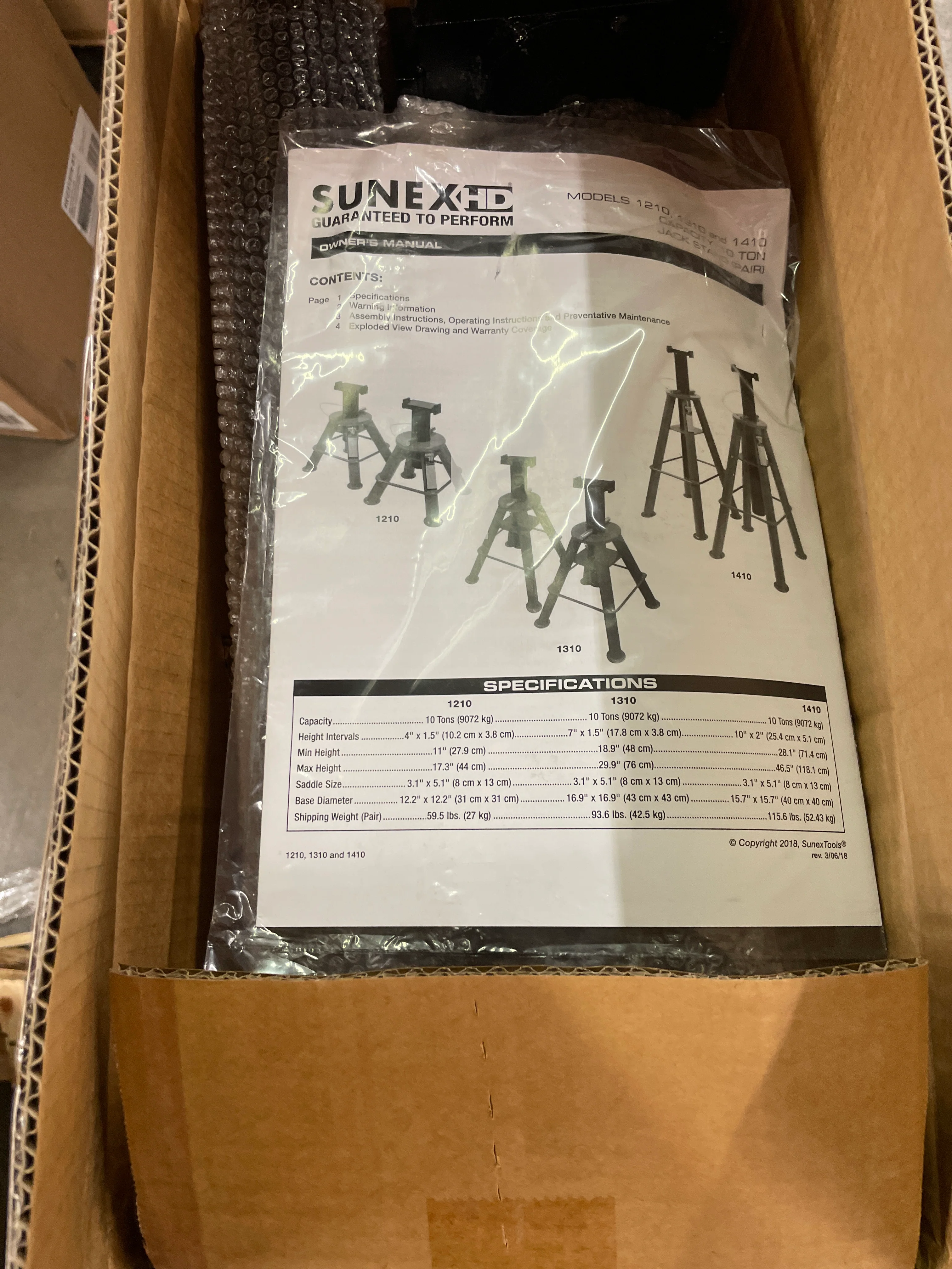 NEW - Sunex 1310 10-Ton Medium Height Pin Type Jack Stands, Pair - Retail $245 - Image 9