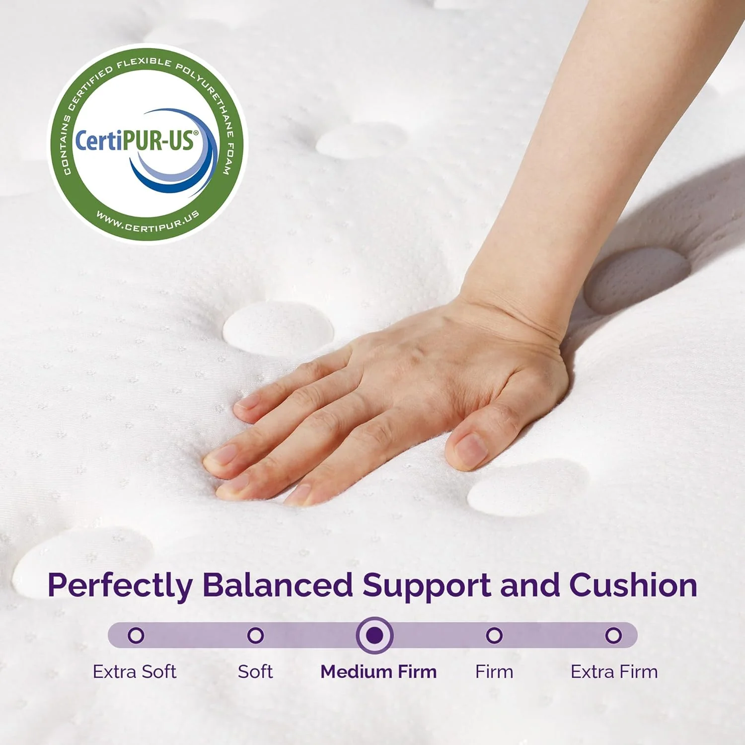 NEW - Sersper 10 Inch QUEEN Memory Foam Hybrid Pillow Top Mattress - 5-Zone Pocket Innersprings Motion Isolation - Heavier Coils for Durable Support - Medium Firm - Retail $229 - Image 3