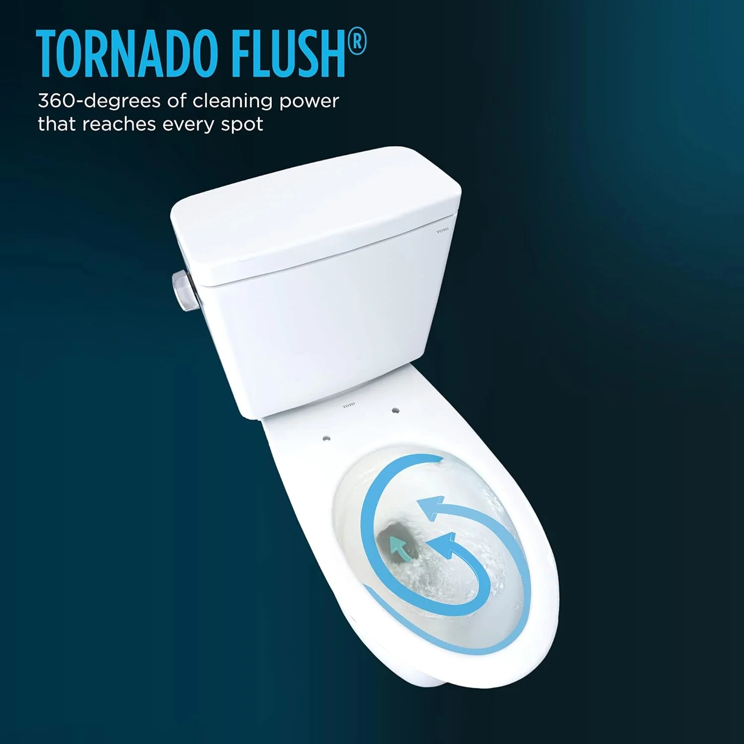 NEW - TOTO Drake Two-Piece Elongated 1.6 GPF TORNADO FLUSH Toilet with CEFIONTECT, Cotton White - CST776CSG#01 - Retail $255 - Image 4