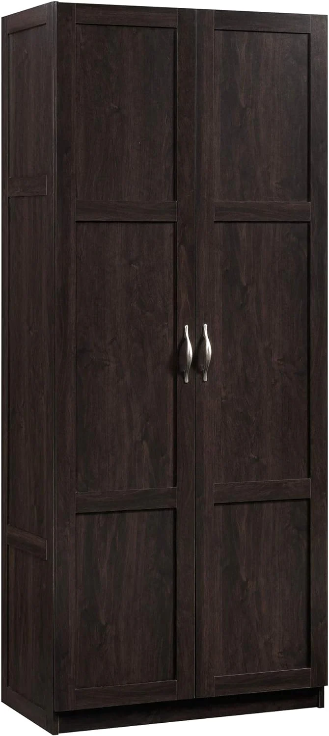 Sauder 419496 Miscellaneous Storage Storage Cabinet, 29.61 " x D: 16.02 " x H: 71.50", Cinnamon Cherry finish - Retail $187