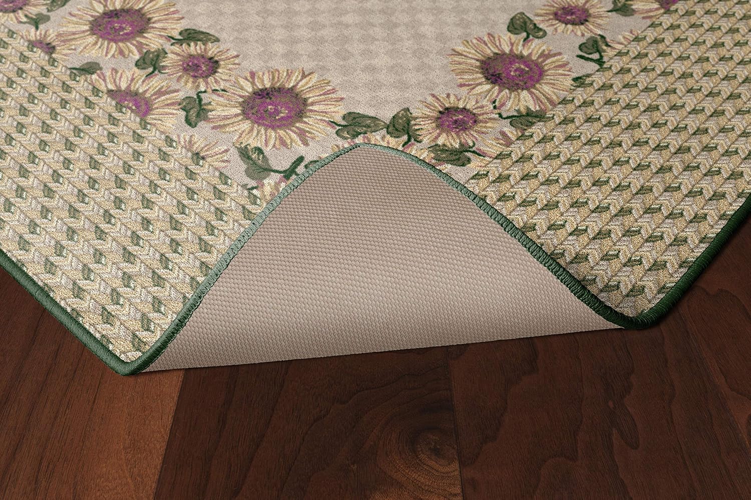 NEW - Brumlow MILLS Sunflower Braid Printed Pattern Rustic Floral Area Rug for Kitchen, Entryway, Bathroom Mat and Home Décor, 7'6" x 10', Cedar - Retail $174 - Image 3
