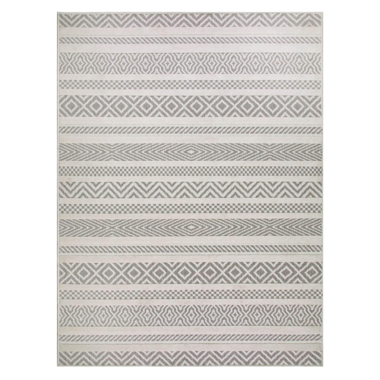 NEW - Leick Home 595793 Everald Multi-Pattern Indoor Outdoor Area Rug Rectangle 5ft3inx7ft - Retail $65 - Image 2