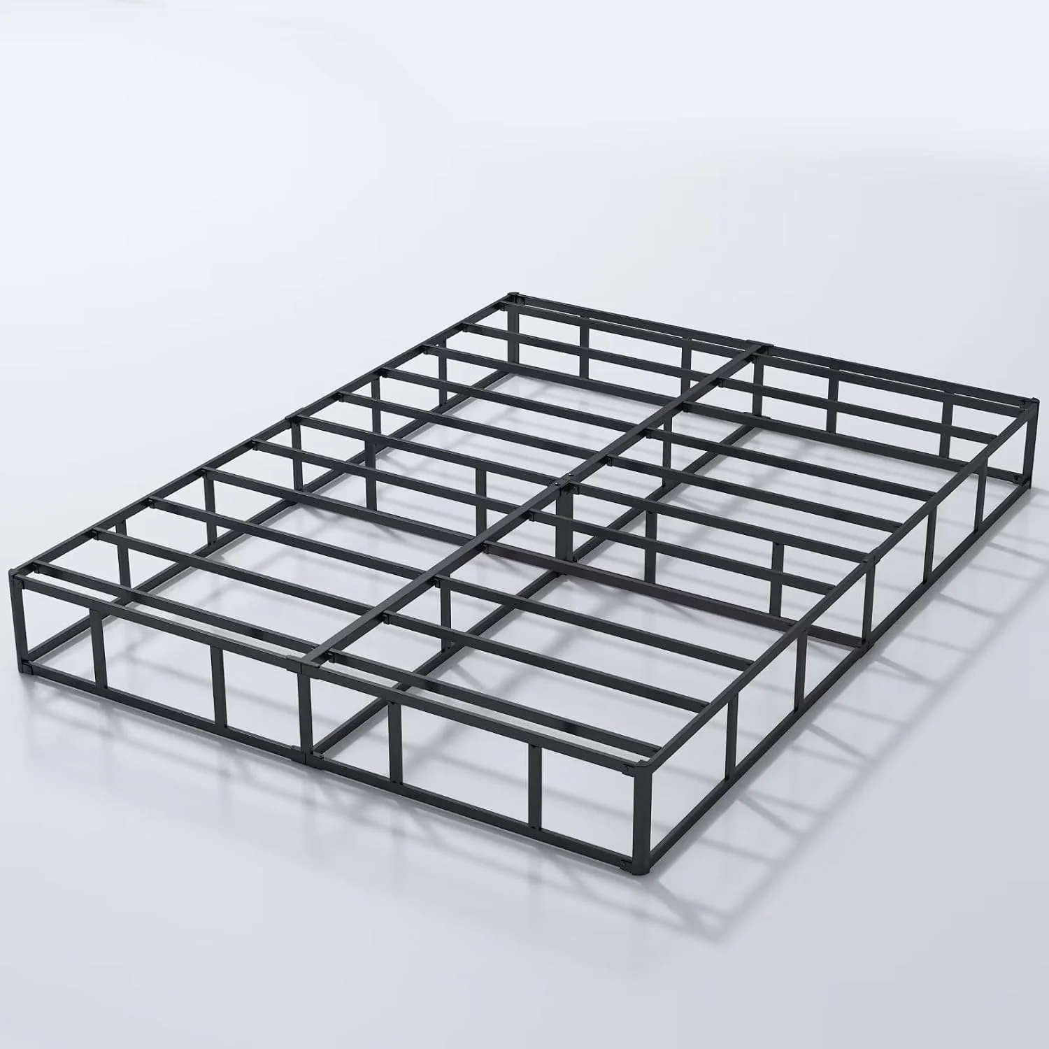 NEW - Box Springs KING Size 9 Inch, Heavy Duty Metal Frame Mattress Foundation with Easy Clean Cover, Noise Free, Easy Assembly- Retail $209