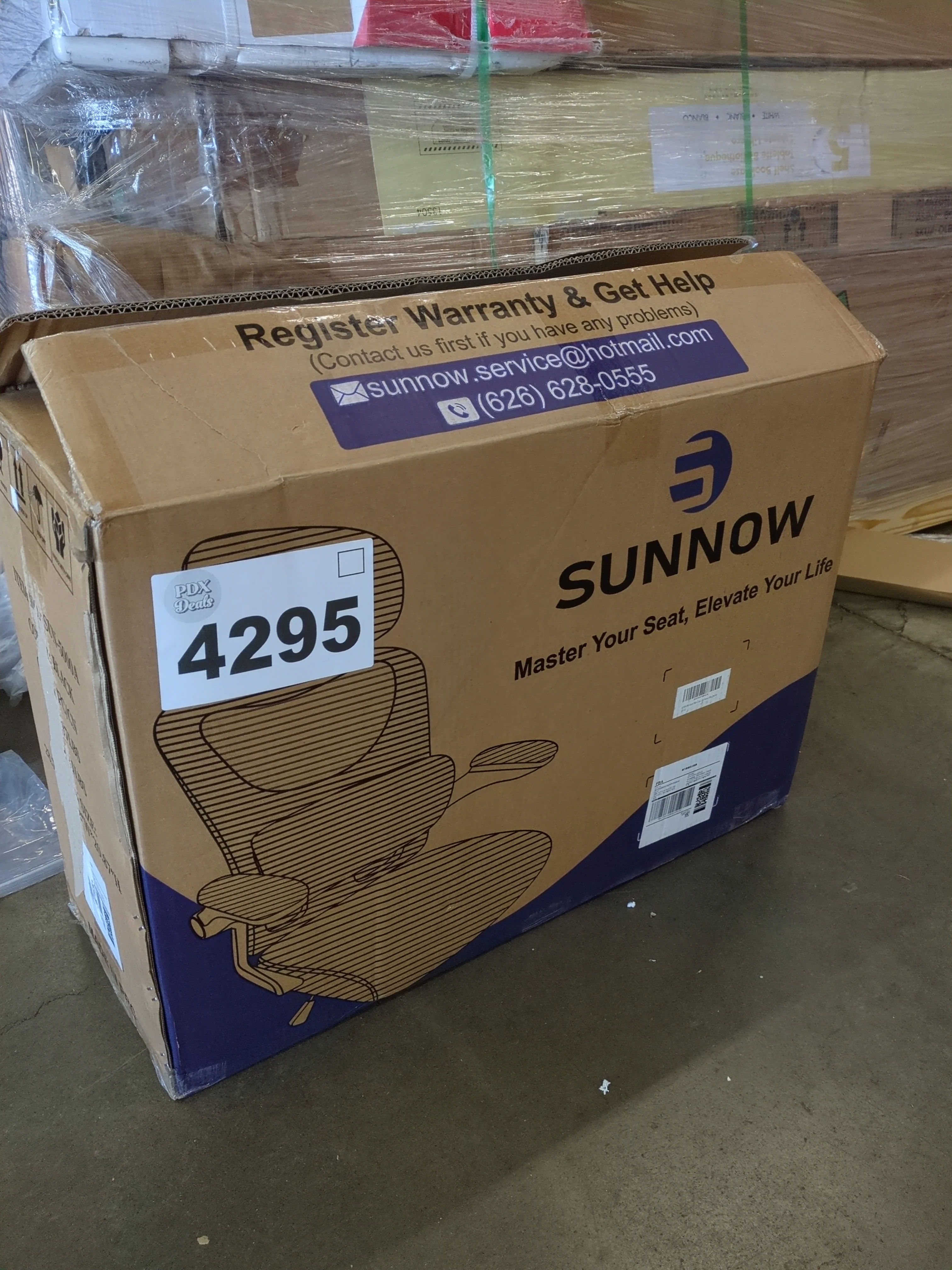 NEW - SUNNOW Mesh Office Chair, Ergonomic Desk Chair with Adjustable Lumbar Support & Flip-up Armrest, Comfort Wide Seat, High-Back Computer Task Chair for Home Office Student - Retail $159 - Image 6