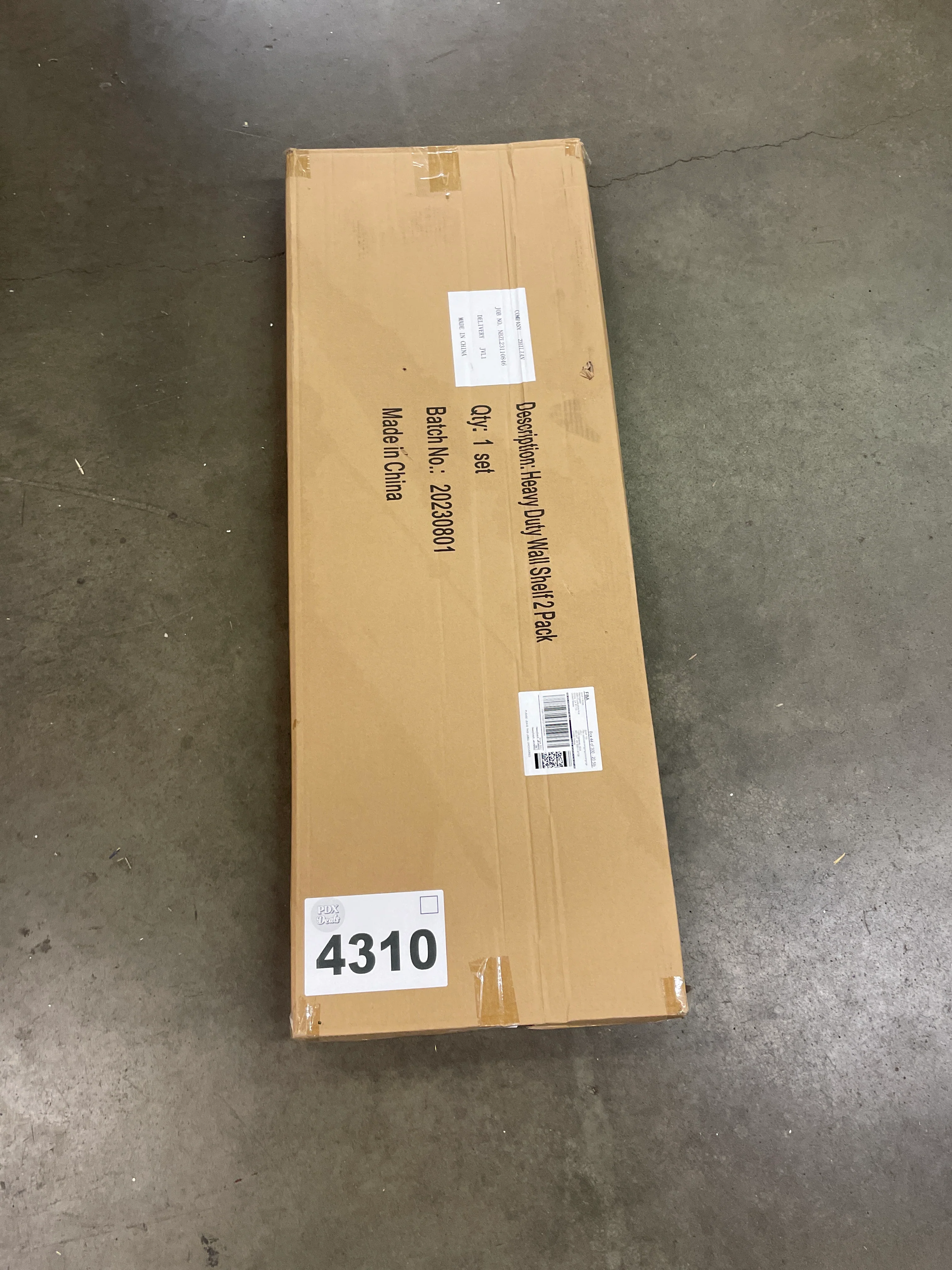 NEW - Wallmaster 2-Pack 15x45 Heavy Duty Garage Wall Shelving 45-inch-by-15-inch Wall Mount Garage Storage Rack Floating Shelves Max Load 400lb White - Retail $90 - Image 4