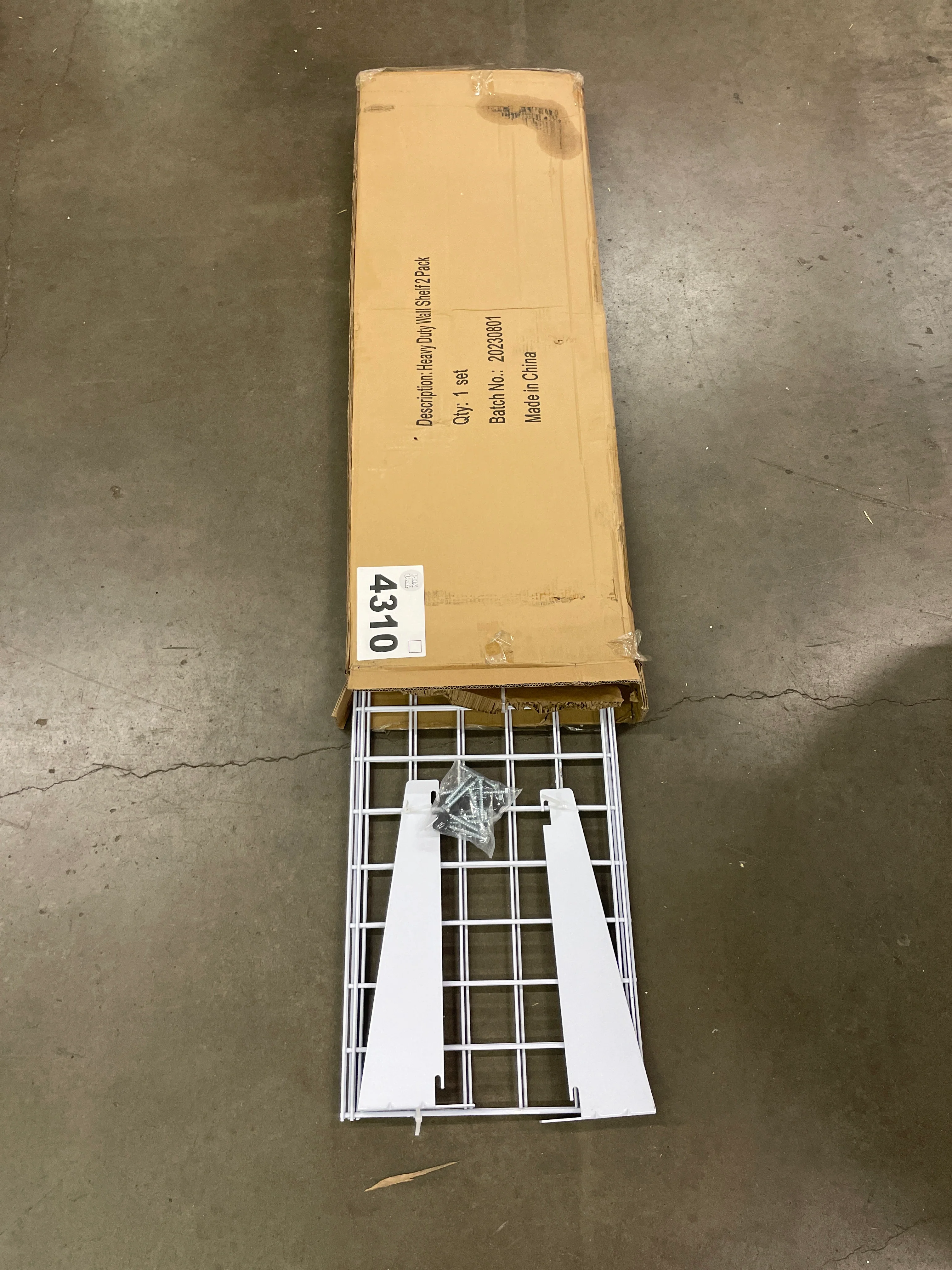 NEW - Wallmaster 2-Pack 15x45 Heavy Duty Garage Wall Shelving 45-inch-by-15-inch Wall Mount Garage Storage Rack Floating Shelves Max Load 400lb White - Retail $90 - Image 5