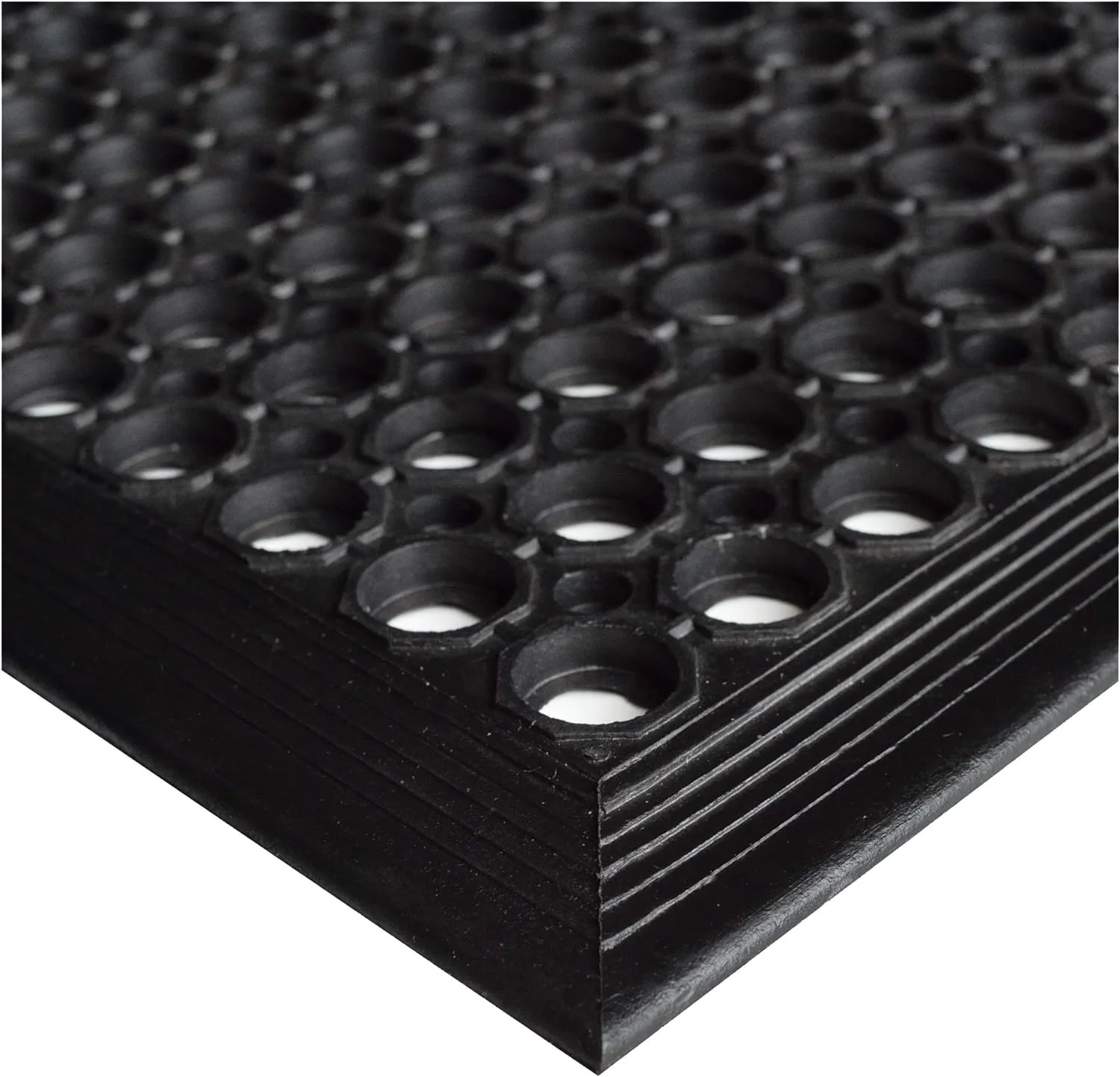 NEW - UNIMAT-Anti-Fatigue Outdoor Rubber Drainage with Non-Slip Backing Heavy Duty Mat for Restaurant Industrial Use-3'x 5' Black Mat-Ideal Bar Accessory - Retail $58 - Image 2