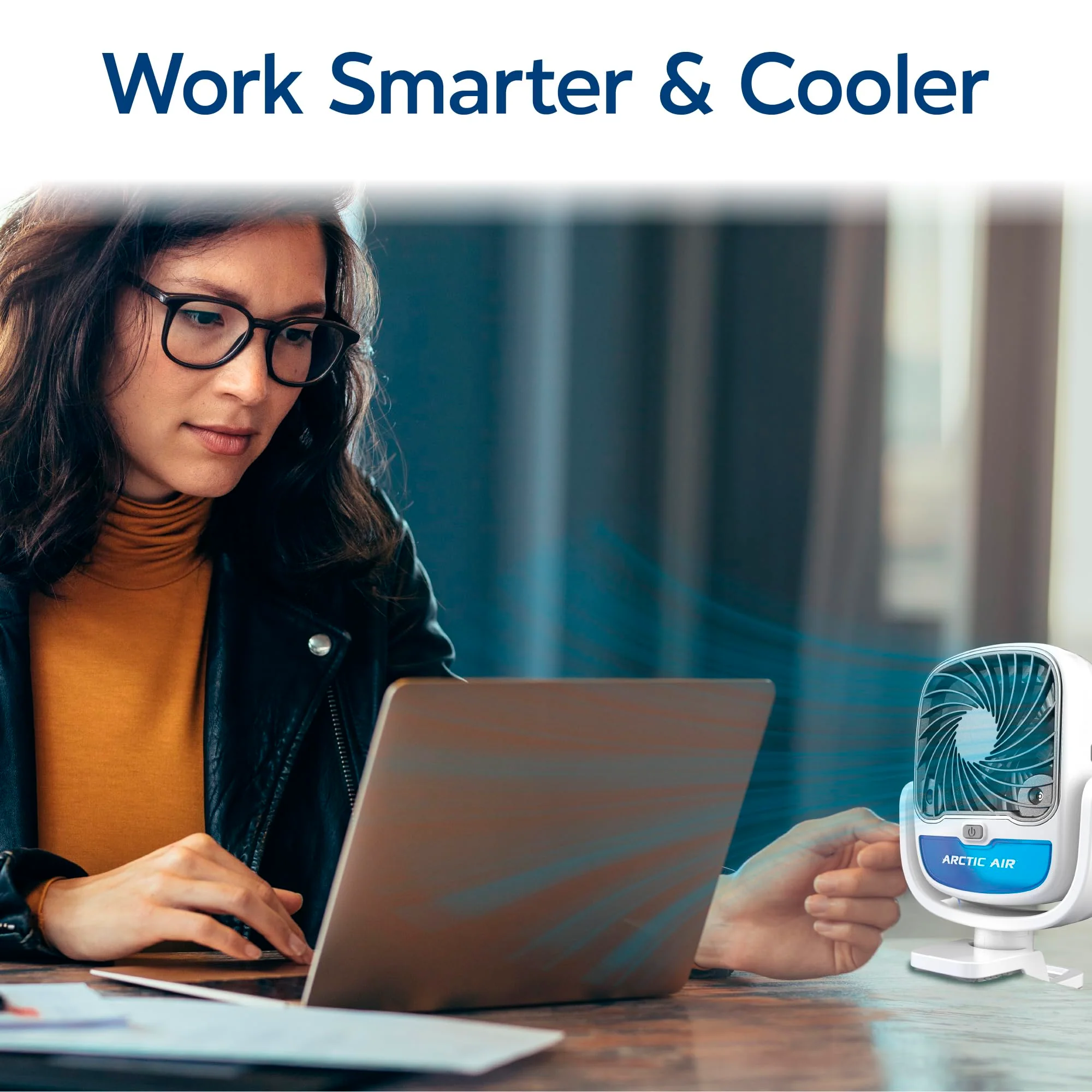 Arctic Air Grip Go Evaporative Cooler, Cordless & Portable Fan with 3 Speeds, Universal Clamp 360 Degrees Head Swivel, USB Charging, 5-Hour Battery, Personal for Home, Office, Car More, White - Image 9