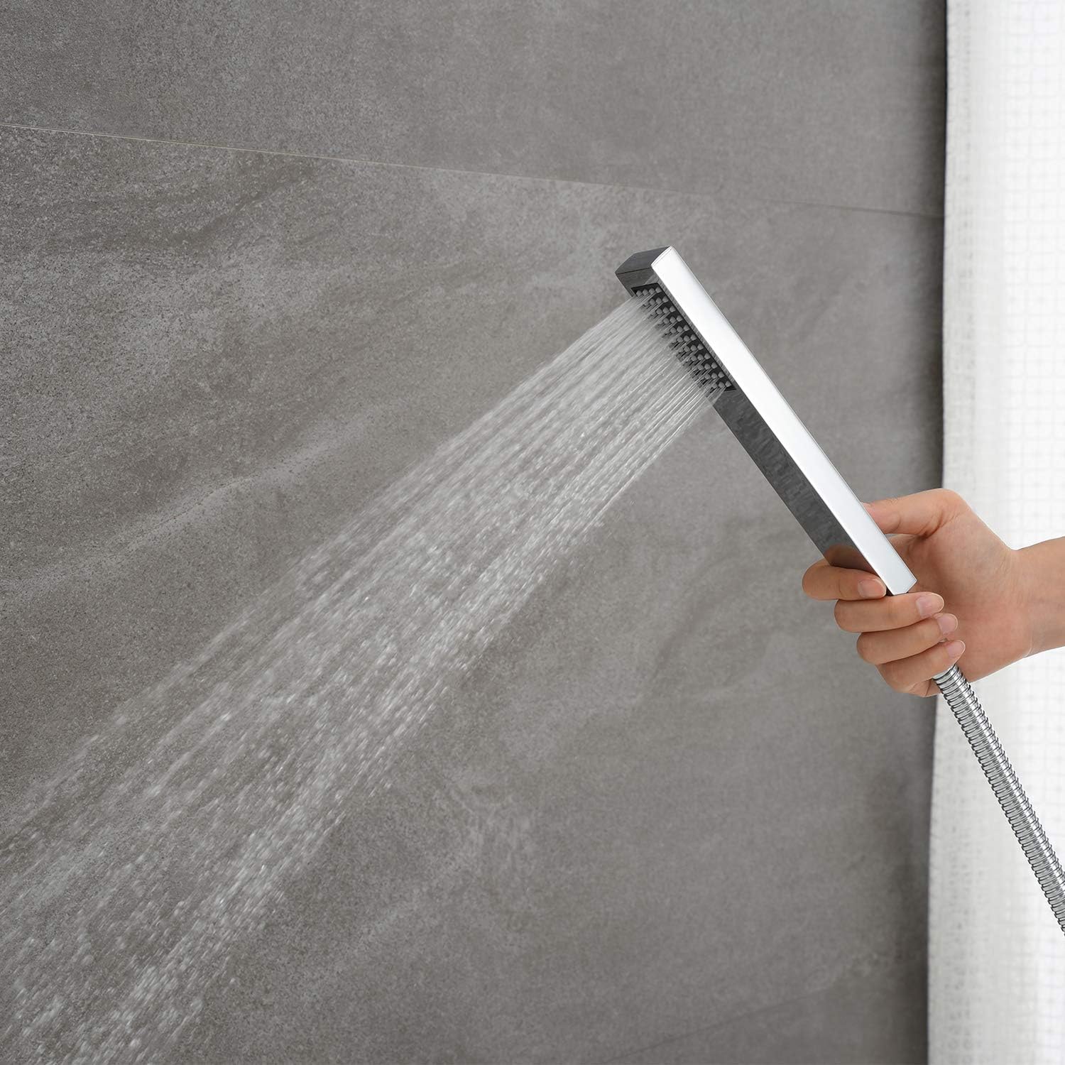 NEW - Artiqua Freestanding Tub Filler Bathtub Faucet Chrome Floor Mounted Faucets with Hand Shower - Retail $269 - Image 3