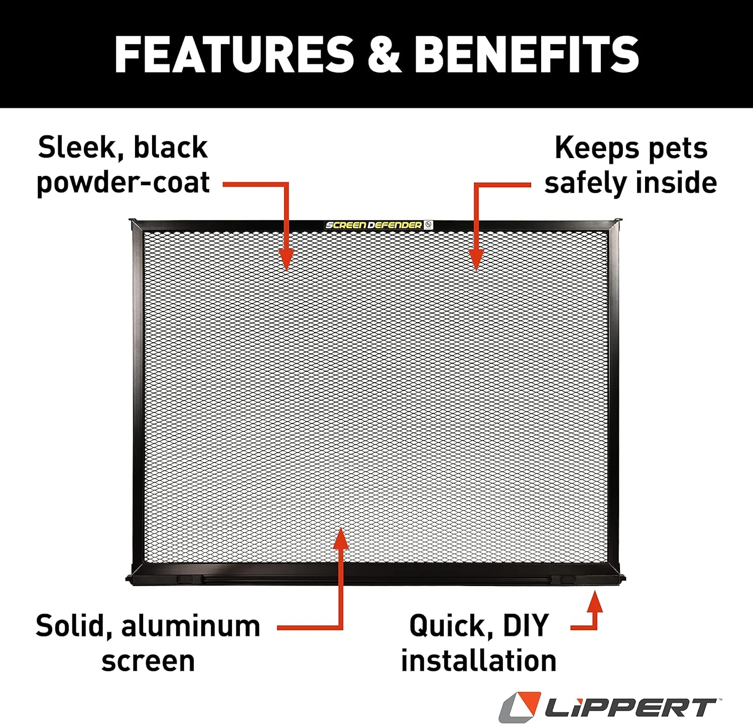 NEW - Lippert Components 859791 Screen Defender RV Entry Door Aluminum Screen Protector, 24-inch Door (20.5" Screen Kit) - Retail $76 - Image 2