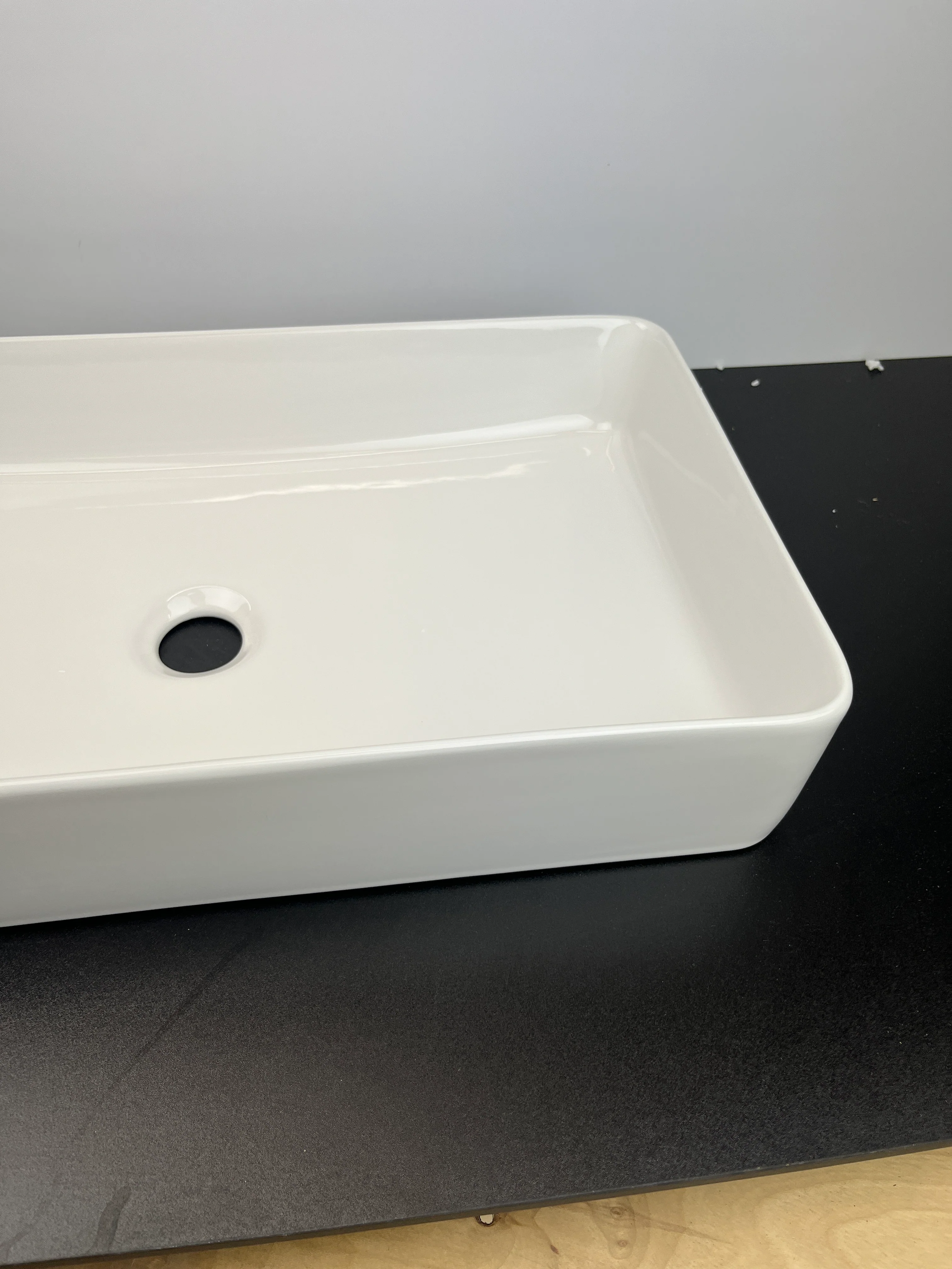NEW - Neaylfe Rectangle Bathroom Vessel Sink, 16"X12" White Bathroom Sink Above Counter, Porcelain Ceramic Lavatory Vanity Sink Art Basin - Retail $99 - Image 4