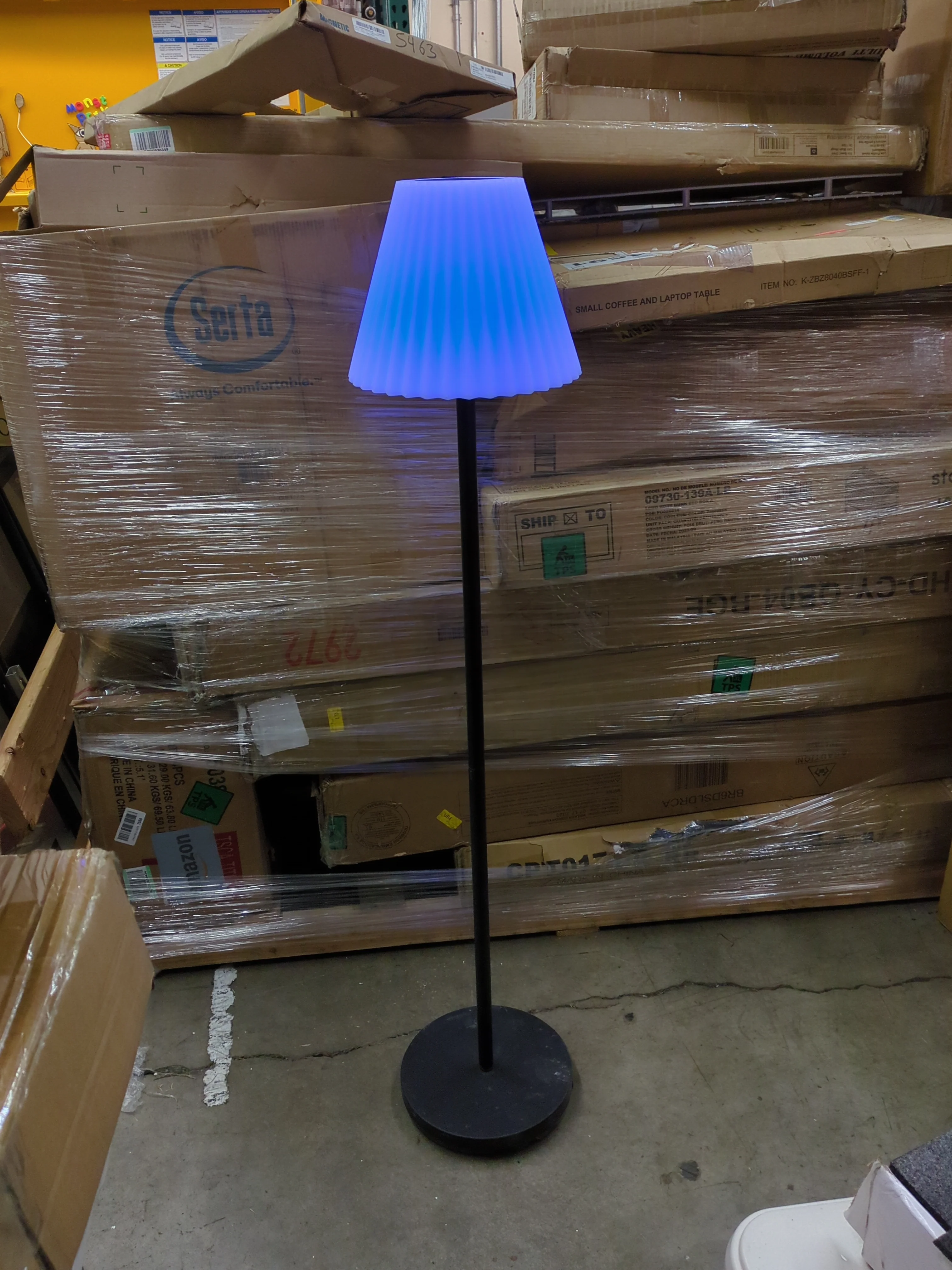 GGII Solar Outdoor Floor Lamp, Solar Powered Outdoor Lamp for Patio Waterproof, Dimmable Outdoor Lamps Cordless Battery Operated USB Rechargeable, RGB Color LED Outdoor Lamp for Yard Garden Lawn - Retail $69 - Image 4