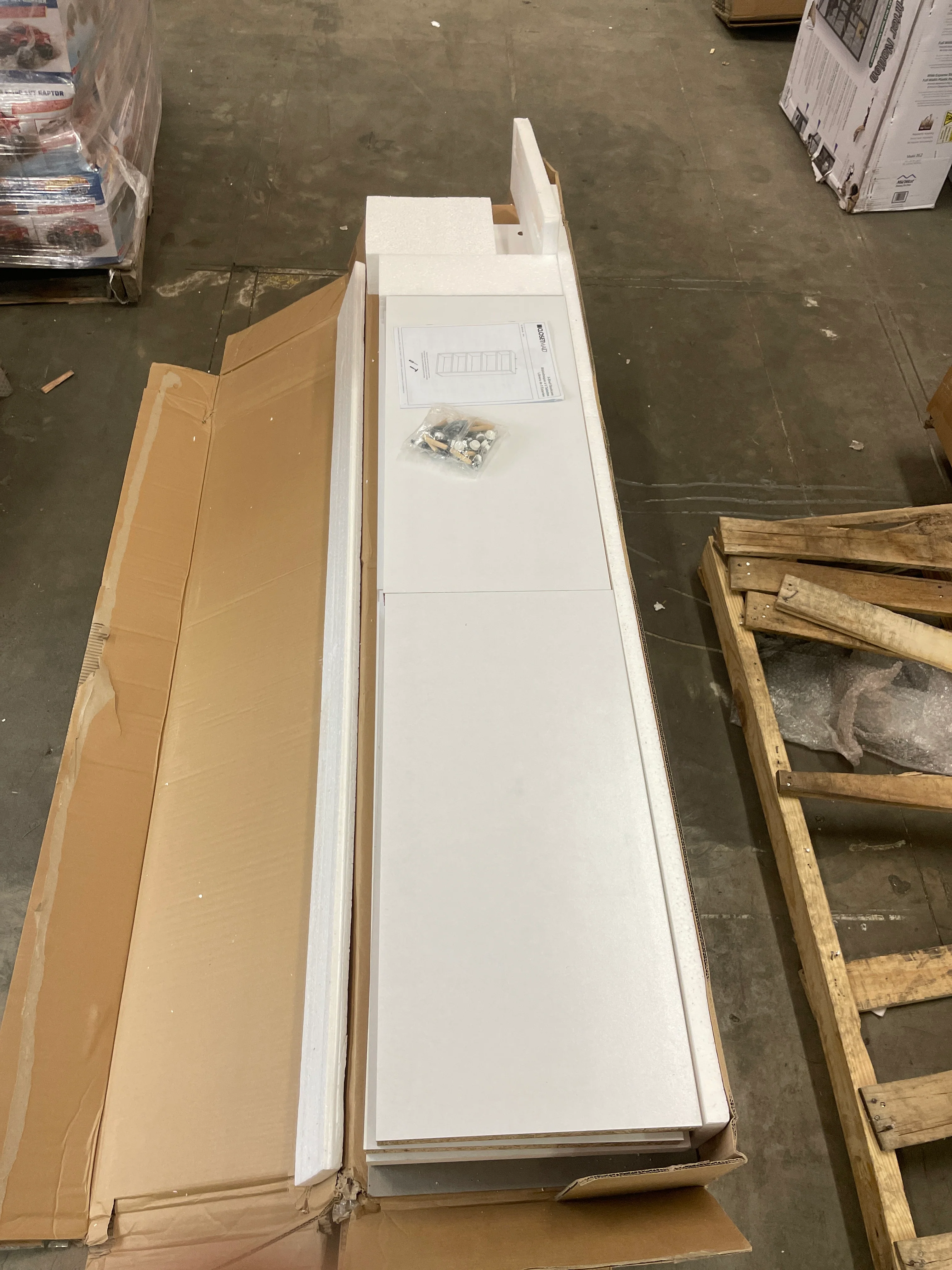 NEW - ClosetMaid Bookshelf with 5 Shelf Tiers, Adjustable Shelves, Tall Bookcase Sturdy Wood with Closed Back Panel, White Finish - Retail $181 - Image 6