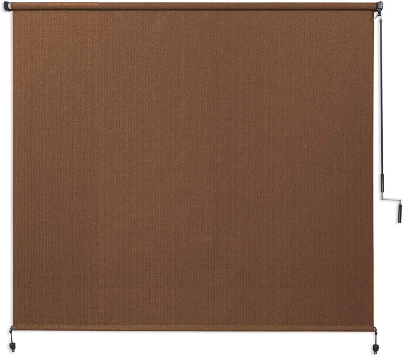 NEW - Coolaroo Exterior Roller Shade, Cordless Roller Shade with 90% UV Protection, No Valance, (6' W X 6' L), Mocha - Retail $75