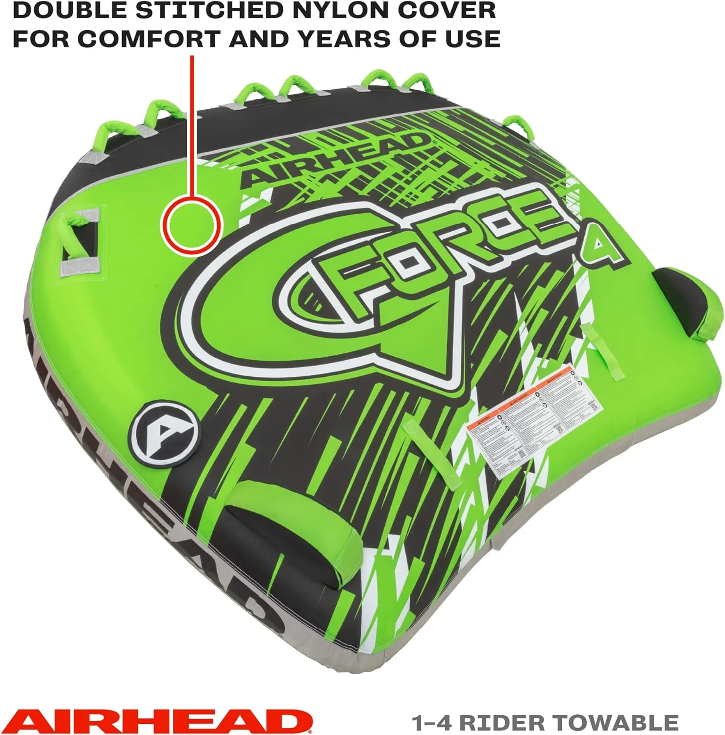 NEW - Airhead G-Force 4, 1-4 Rider Towable Tube for Boating - Retail $295 - Image 5