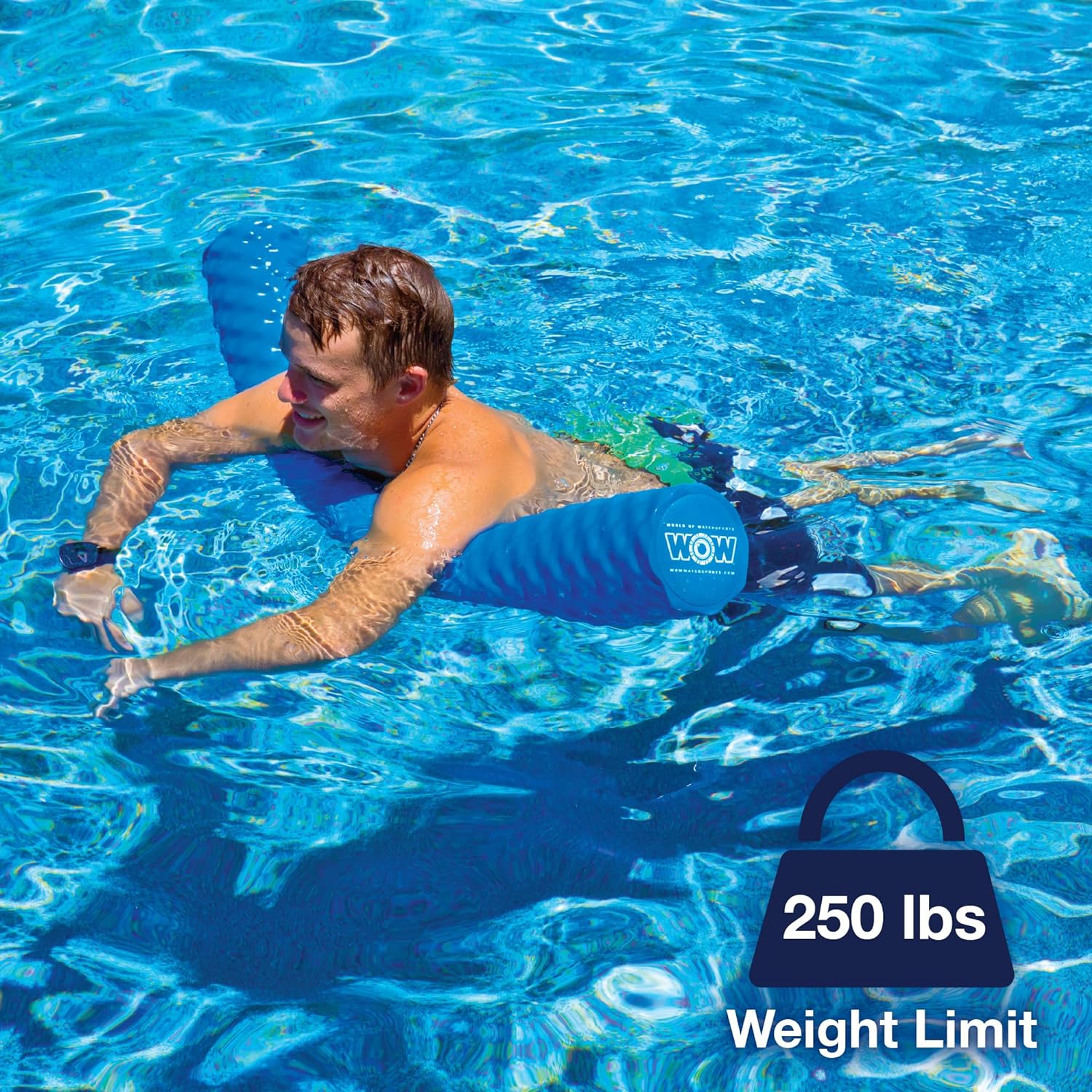 WOW World of Watersports 17-2060B First Class Soft Dipped Foam Pool Noodle, Blue, 5.5-inch-wide by 46 inches long - Retail $39 - Image 2