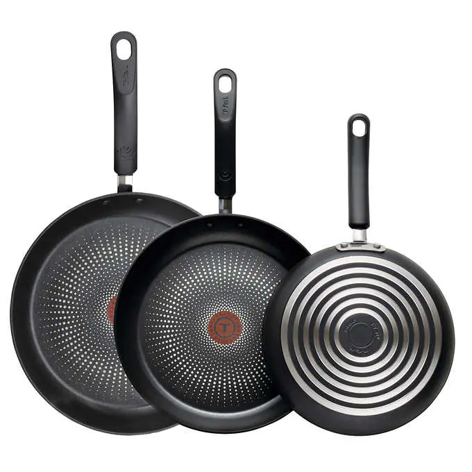 NEW - T-FAL 3PC FRY PAN SET - Retail $29 - Image 3