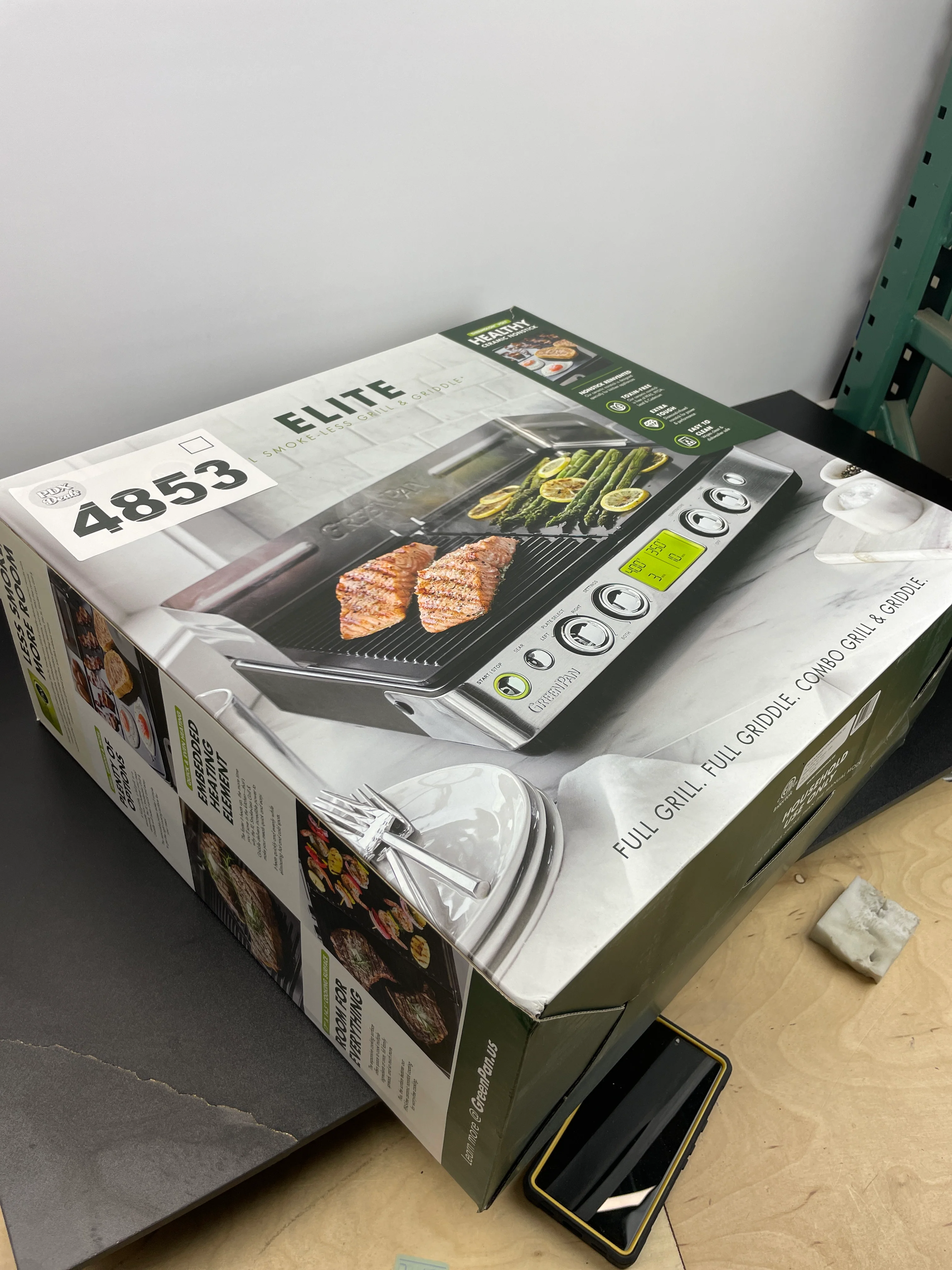 Like NEW - GreenPan XL Smoke-Less Grill & Griddle - Retail $299 - Image 6