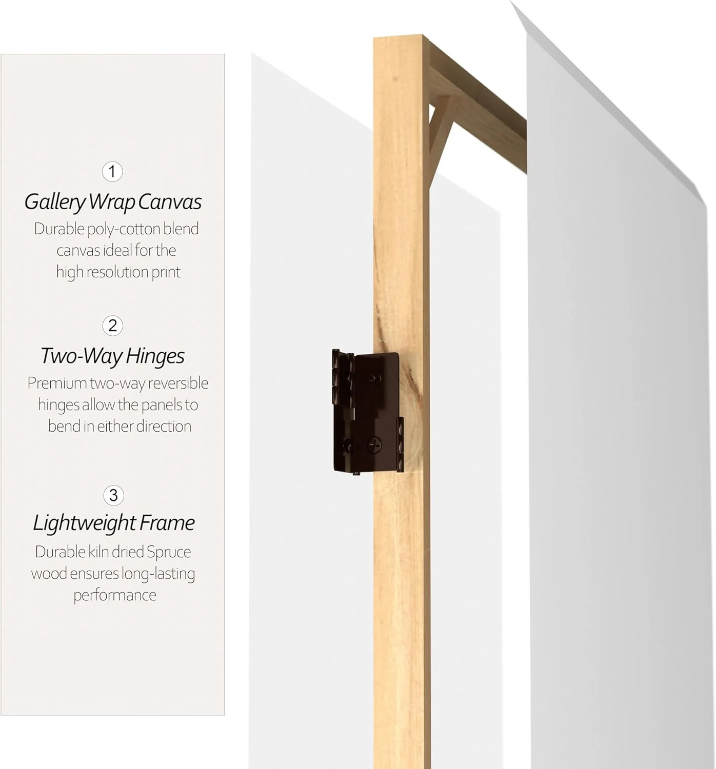 Oriental Furniture 6 ft. Tall Do It Yourself Canvas Room Divider - 3 Panel - Retail $107 - Image 2