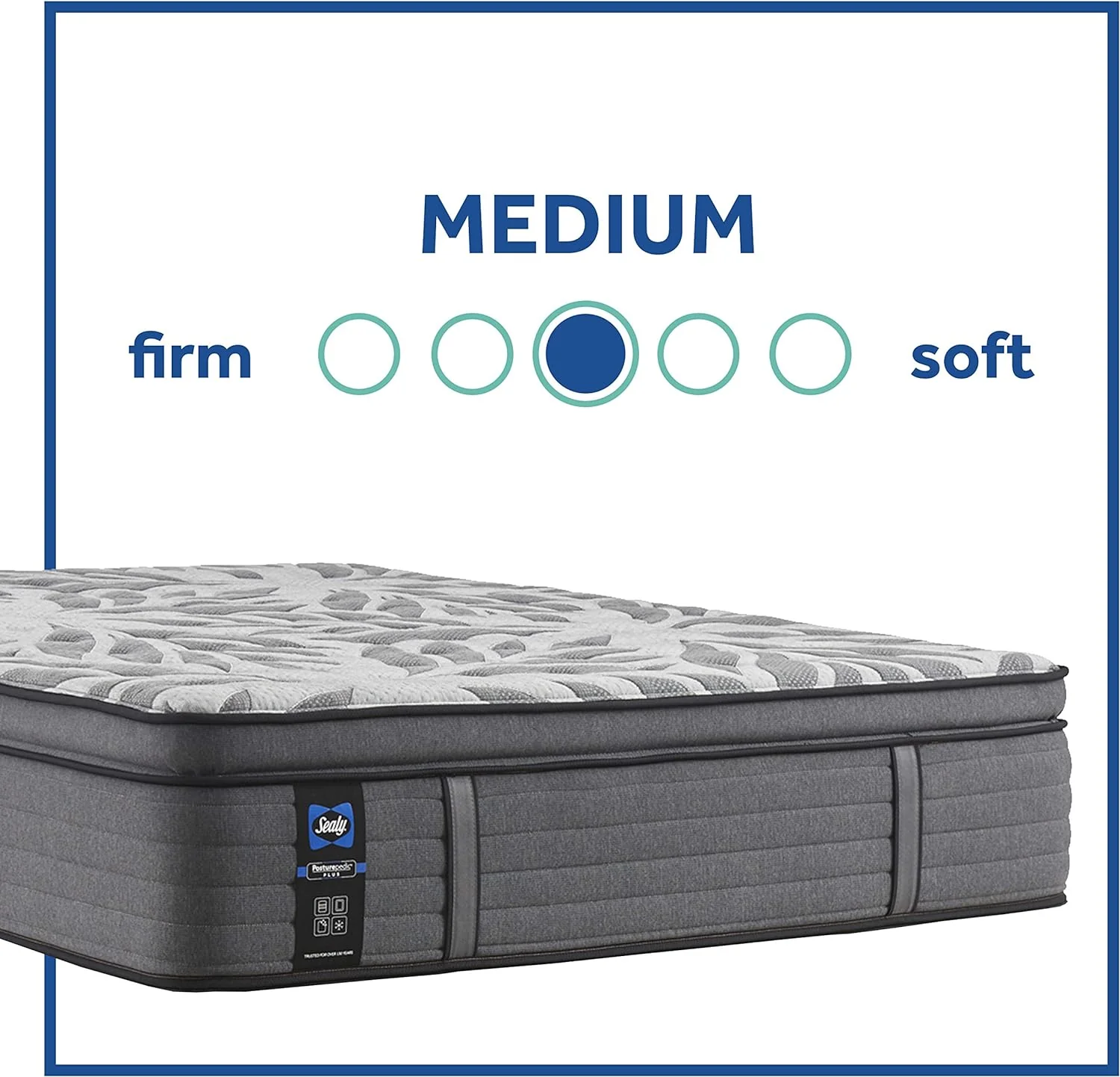Sealy Posturepedic FULL Plus 14" Euro Pillow Top Mattress with Cooling Air Gel Foam, Medium-Firm Memory Foam Mattress with Targeted Body Support - Retail $739 - Image 3
