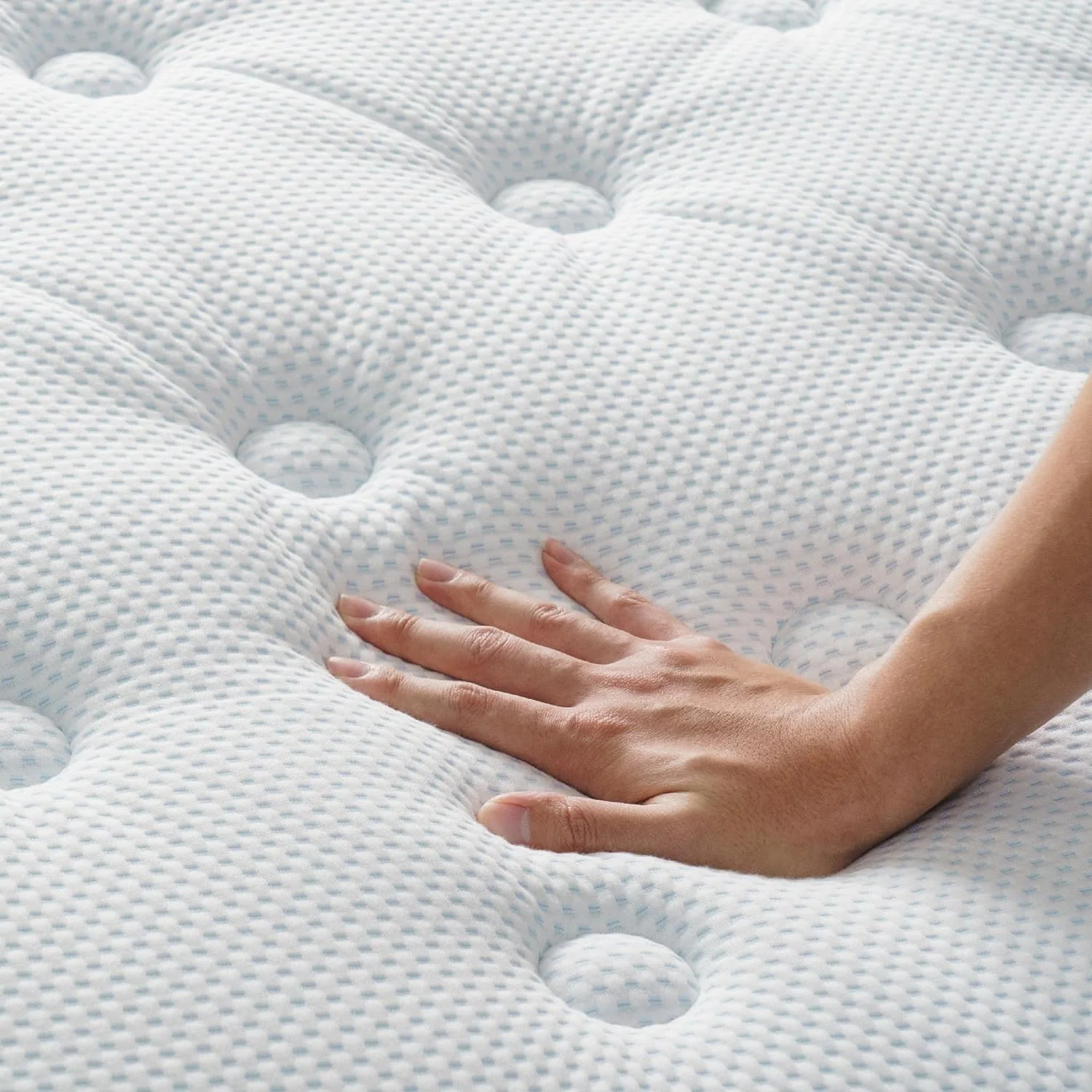 NEW - Zinus 12 Inch KING Cooling Comfort Support Hybrid Mattress [New Version], Fiberglass Free, Medium Plush, Cooling Motion Isolation, Certified Safe Foams & Fabric, Bed-in-A-Box, King - Retail $400 - Image 6