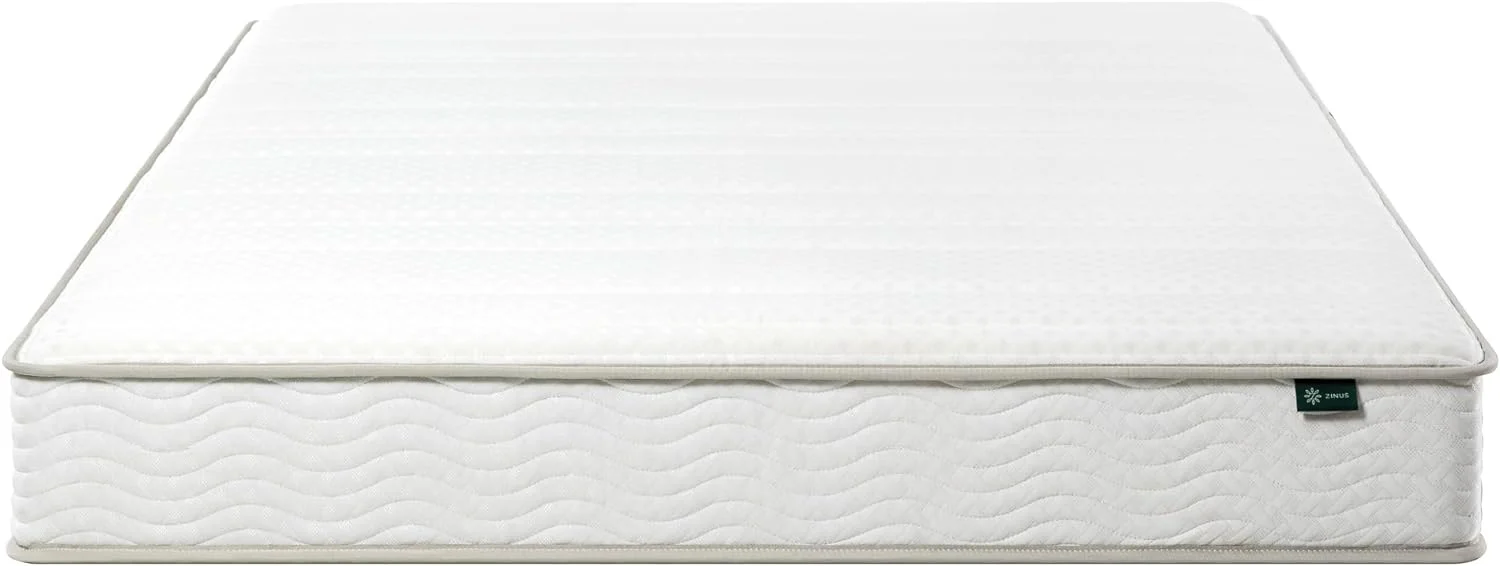 NEW - Zinus 8 Inch QUEEN Foam and Spring Hybrid Mattress [New Version], Fiberglass Free, Medium Firmness, Durable Support, Certified Safe Foams & Fabric, Bed-in-A-Box, Queen - Retail $199 - Image 2