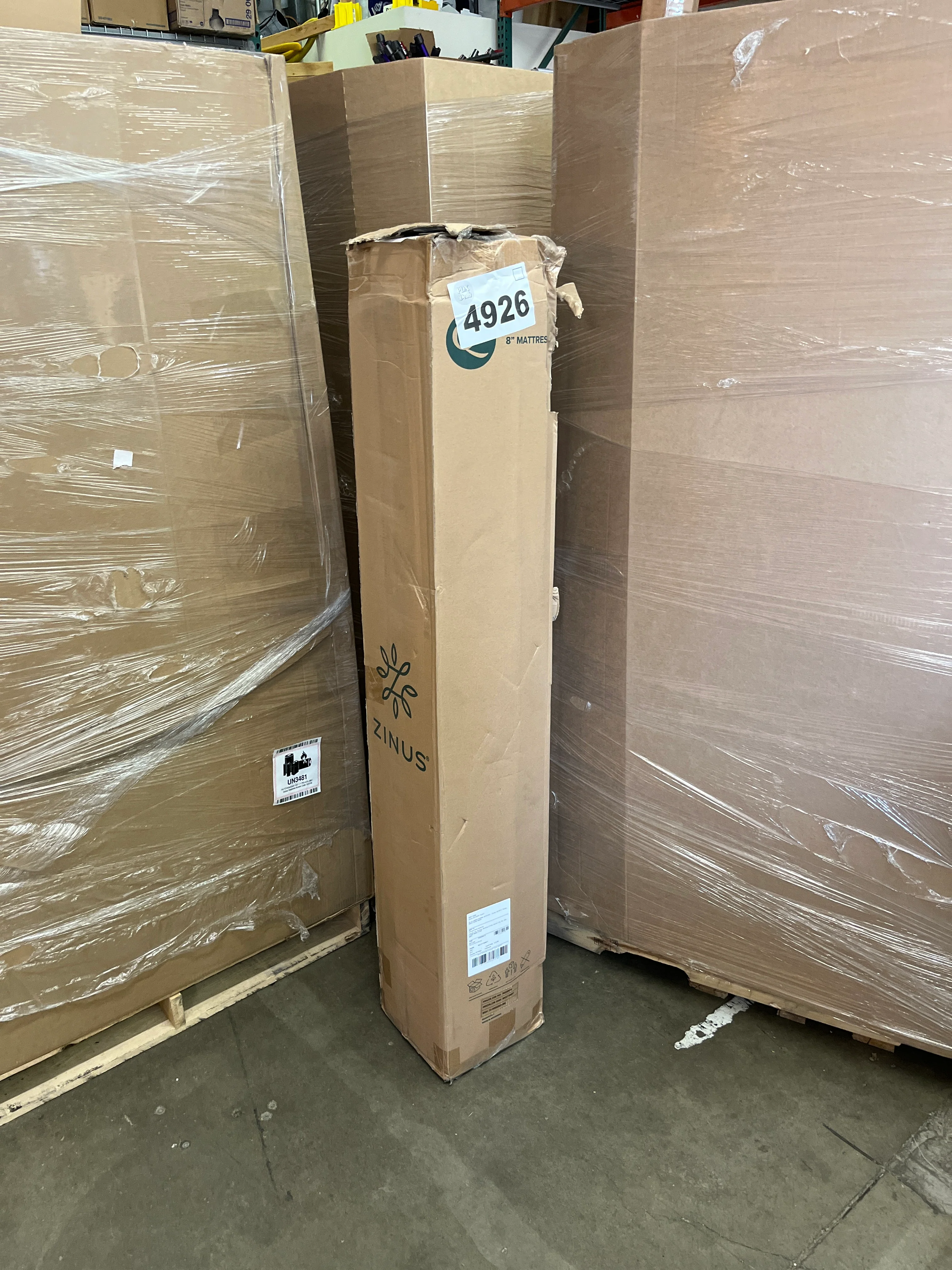 NEW - Zinus 8 Inch QUEEN Foam and Spring Hybrid Mattress [New Version], Fiberglass Free, Medium Firmness, Durable Support, Certified Safe Foams & Fabric, Bed-in-A-Box, Queen - Retail $199 - Image 4