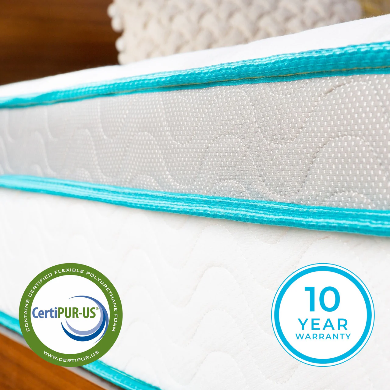 NEW LINENSPA TWIN 10 Inch Spring and Memory Foam Hybrid Mattress - Dual Layered - CertiPUR-US Certified - Medium Feel - Retail $166 - Image 4