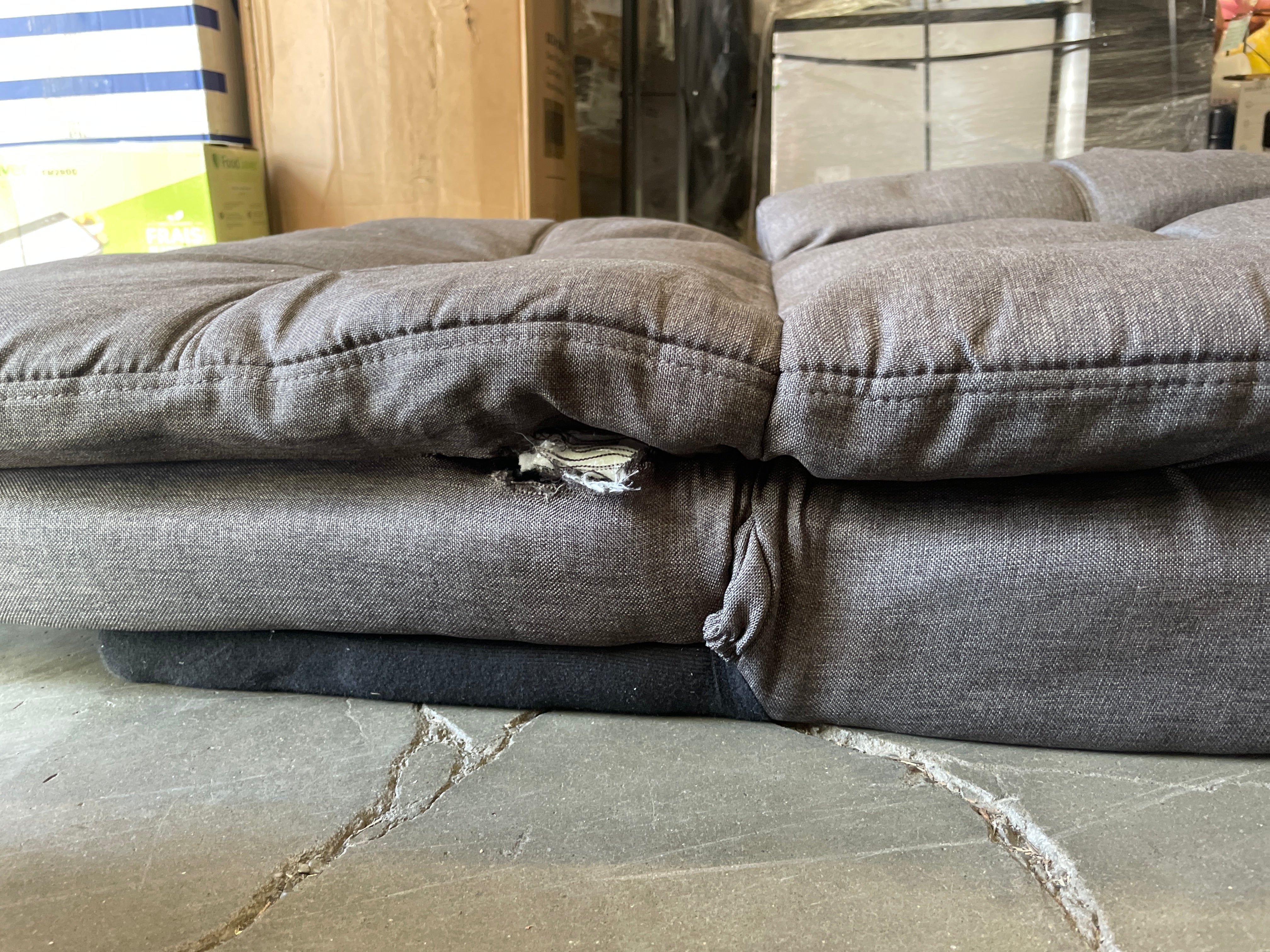 Hcore Convertible Sleeper, Memory Foam Futon Couch,Loveseat Bed,Small Splitback Modern Sofa Sofabed, Upgraded Grey - Retail $322 - Image 4