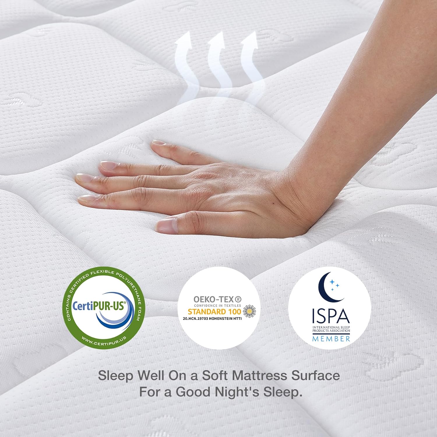 NEW - Novilla Queen Mattress, 12 Inch Hybrid Mattress Queen with Comfort Foam,Innerspring Pillow Top Queen Mattress in a Box, Queen Size Mattress for Pressure & Pain Relief, Soft Feel but Supportive - Retail $225 - Image 2