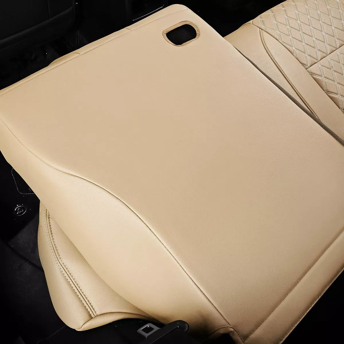 NEW - NS YOLO Full Coverage Faux Leather Custom Car Seat Covers Fit for Toyota Corolla (2020-2022 Corolla Hybrid, Beige) - Retail $229 - Image 6
